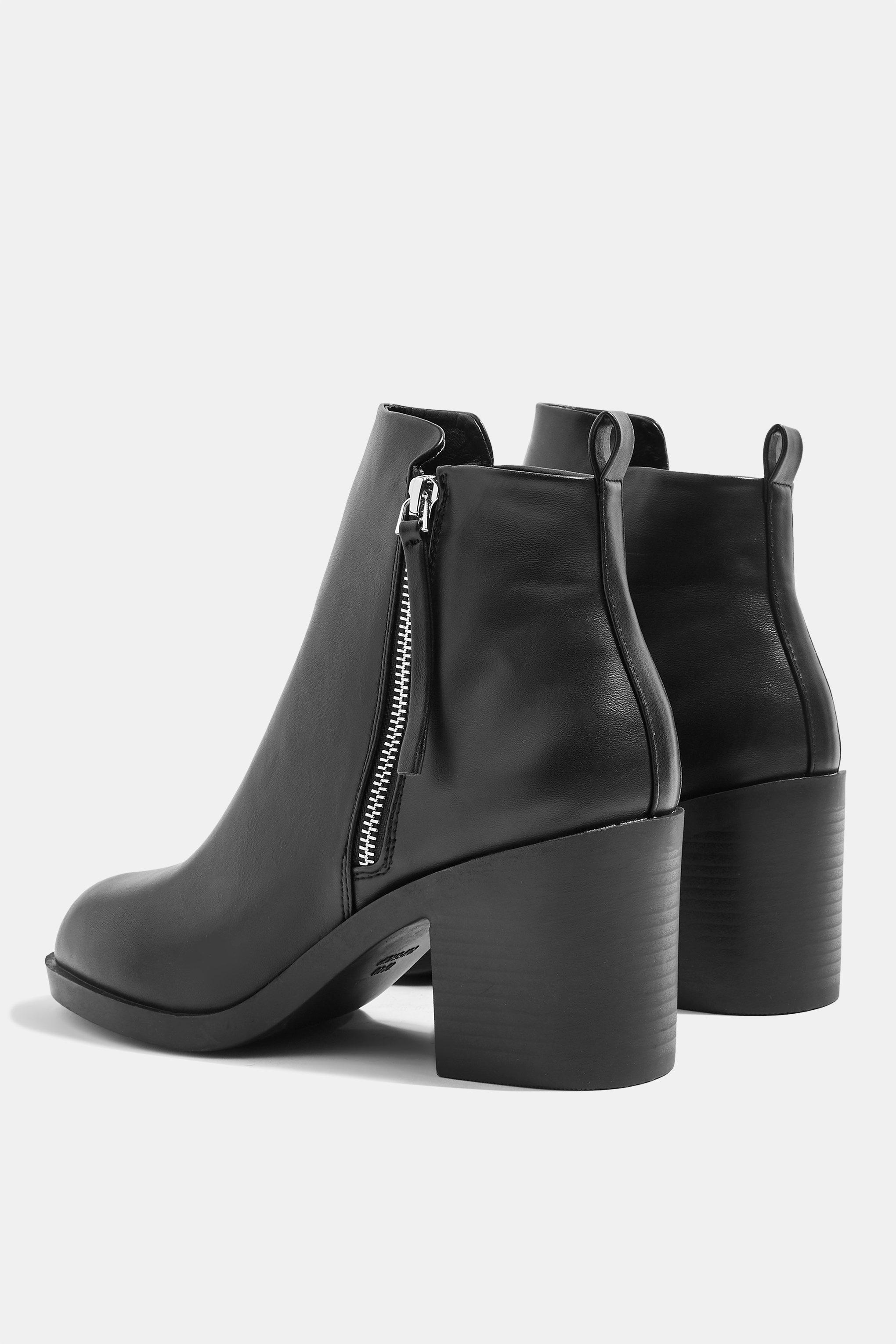 TOPSHOP Brittney Ankle Boots in Black - Lyst