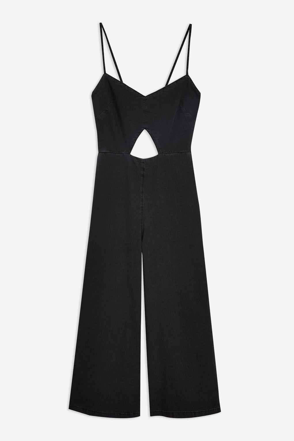 white denim jumpsuit topshop