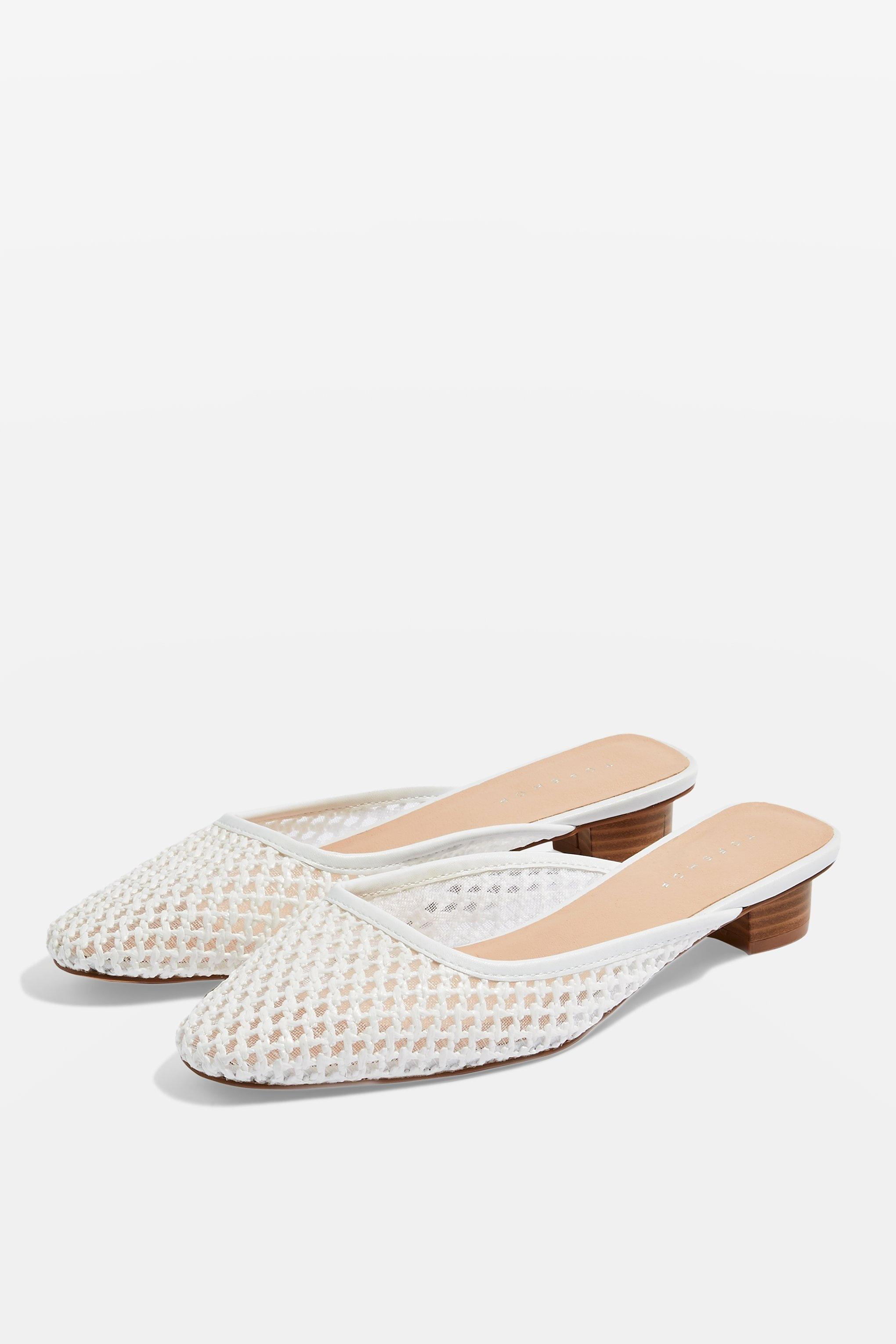 topshop white mules