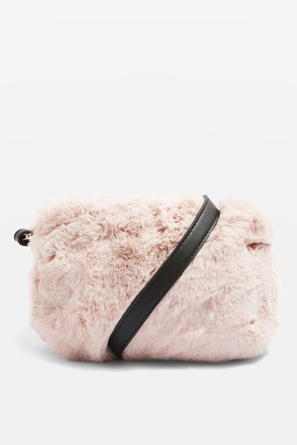 faux fur crossbody bag