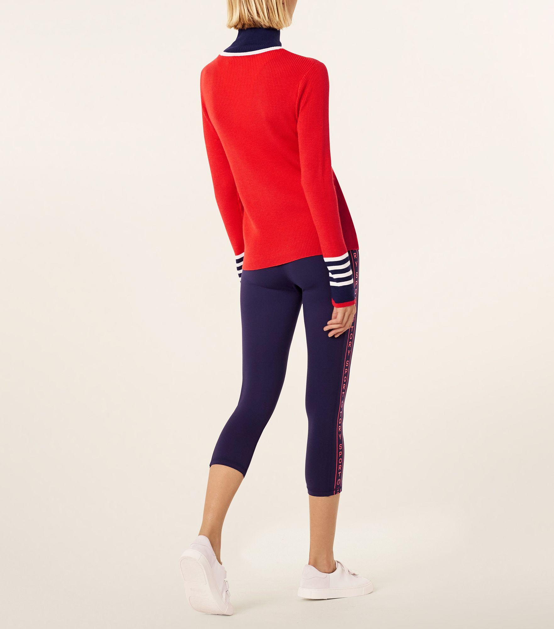 Tory Sport Wool Merino Turtleneck Sweater in Red Lyst
