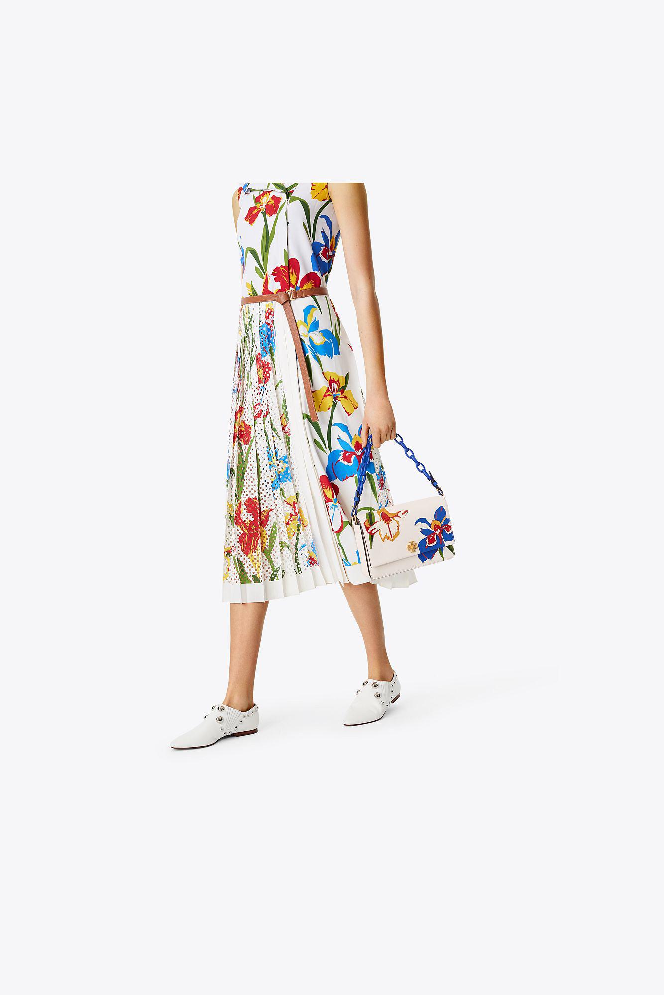Tory Burch Kira Floral Double strap Shoulder Bag Lyst