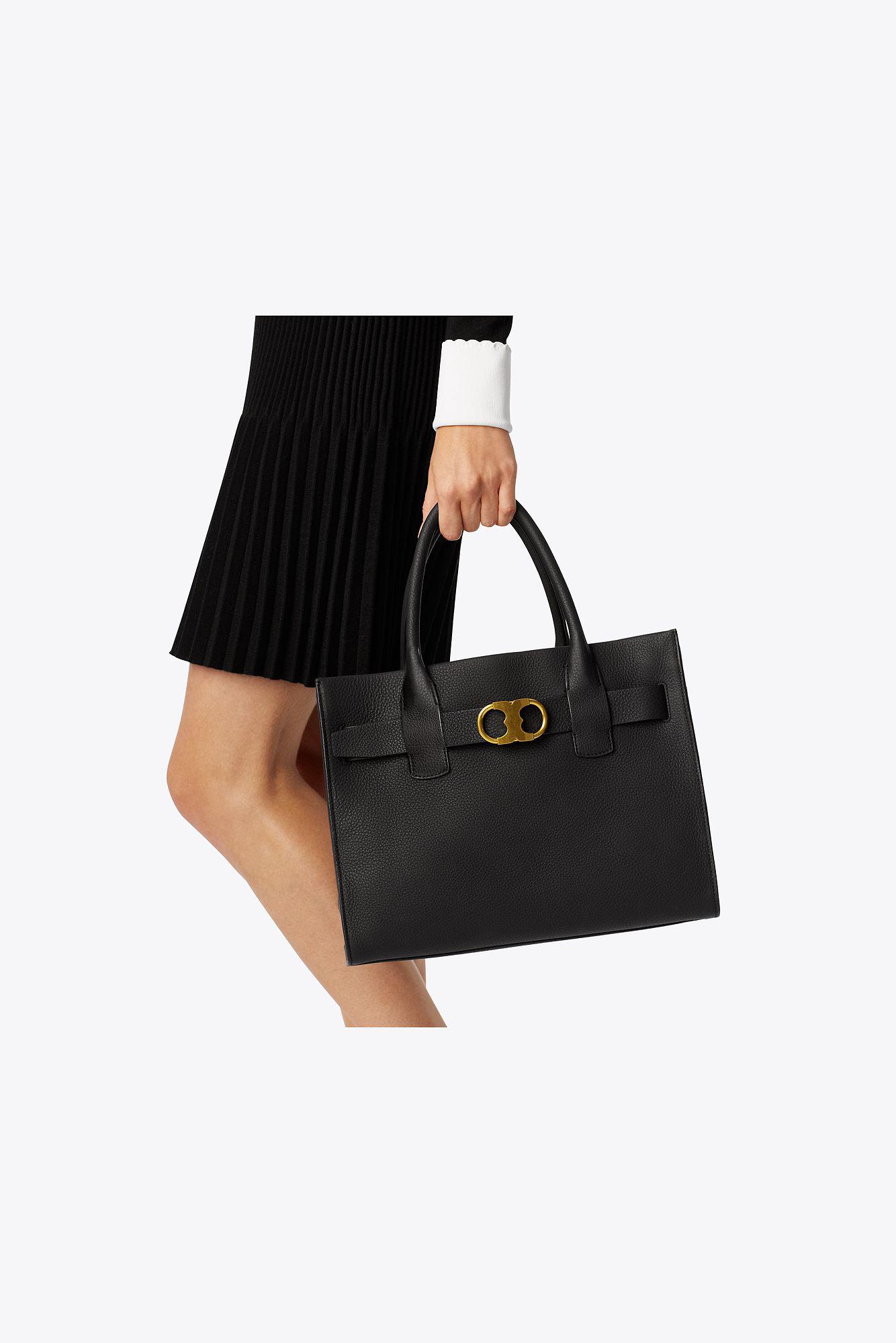 tory burch gemini link leather tote