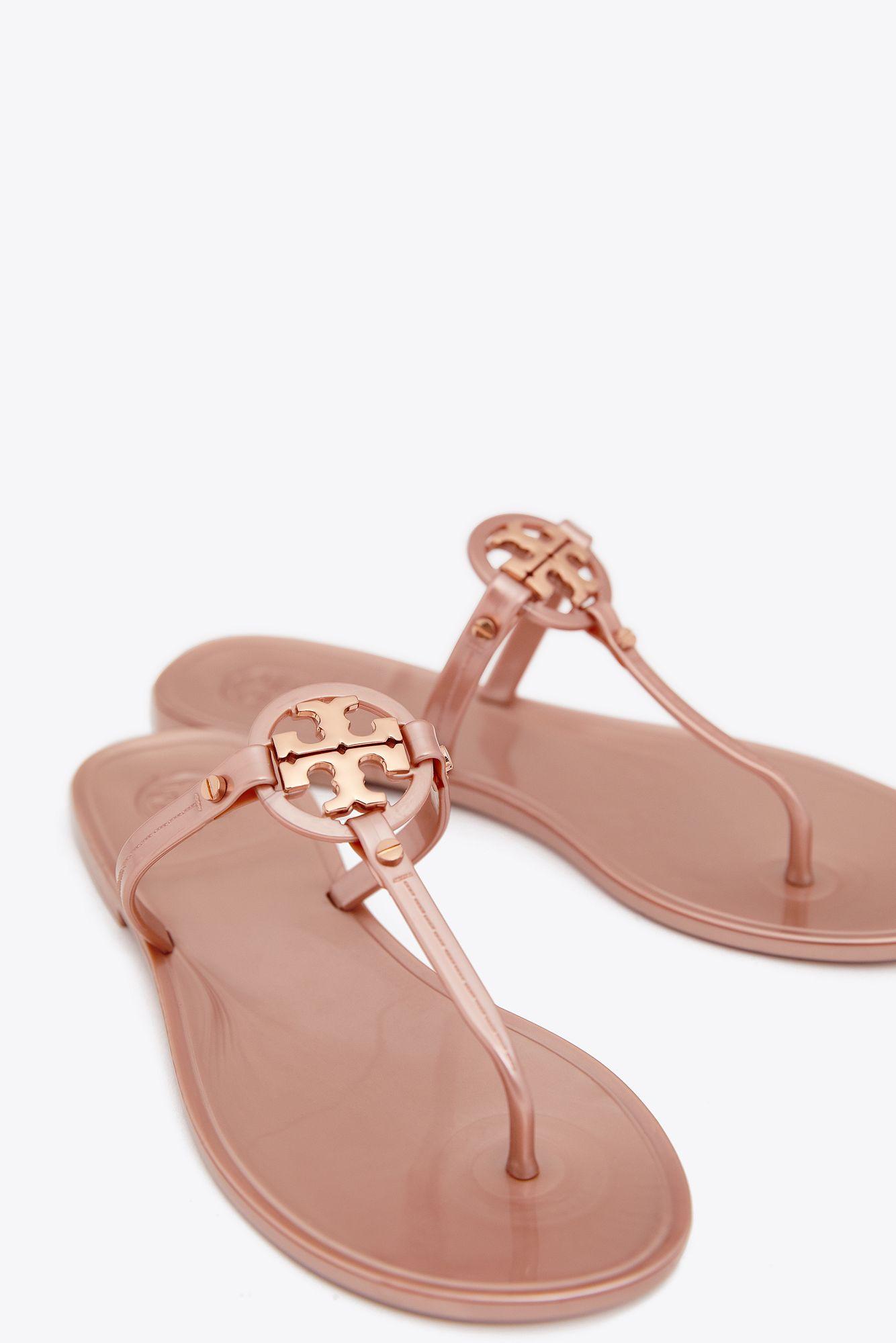 Tory Burch Mini Miller Jelly Thong Sandals in Pink | Lyst