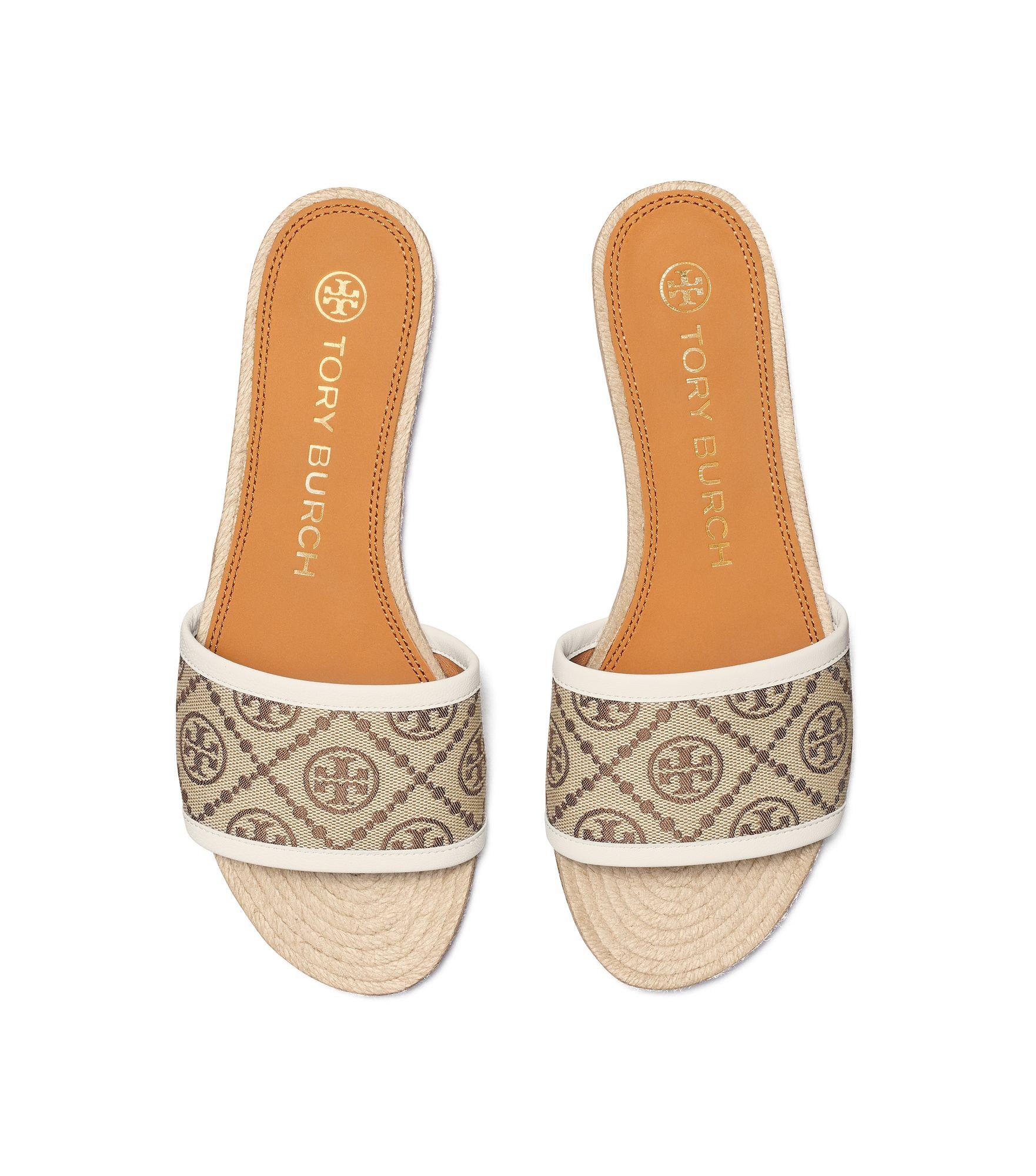 Tory Burch T Monogram Espadrille Slide | Lyst