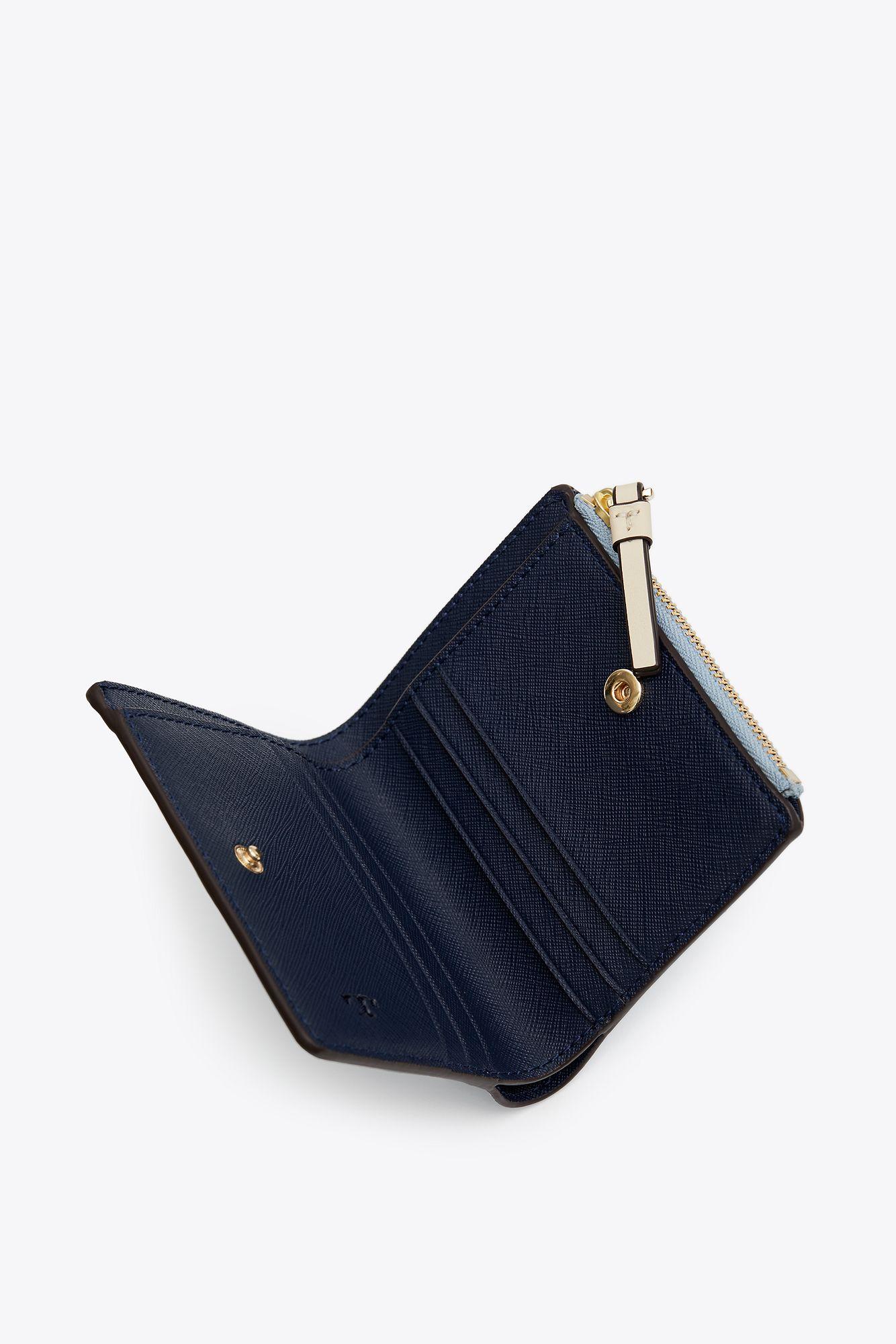 robinson color block flap mini wallet