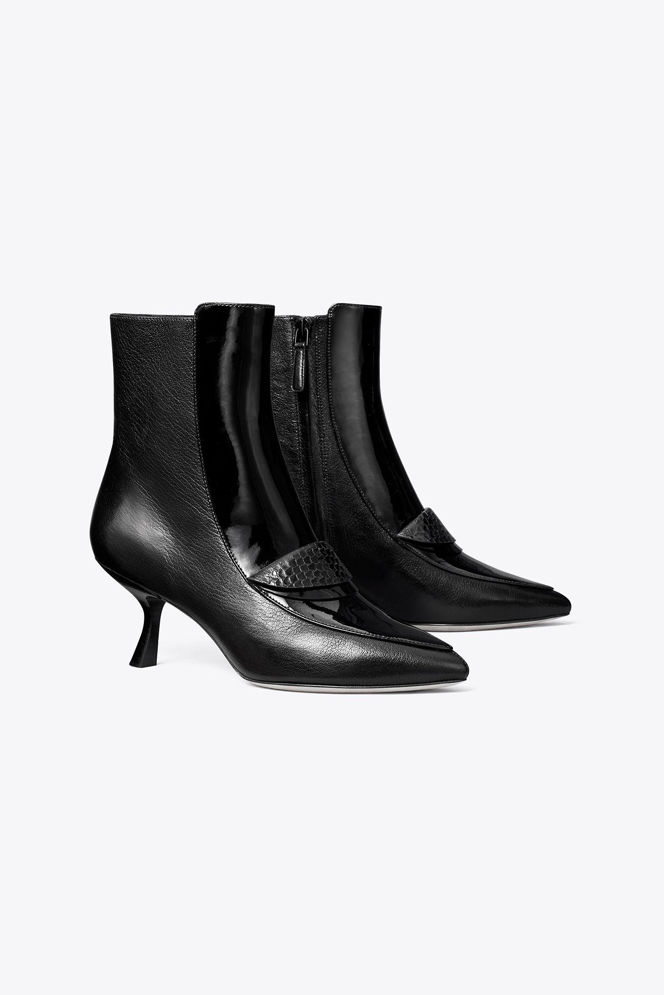 Tory burch patent leather boots sale