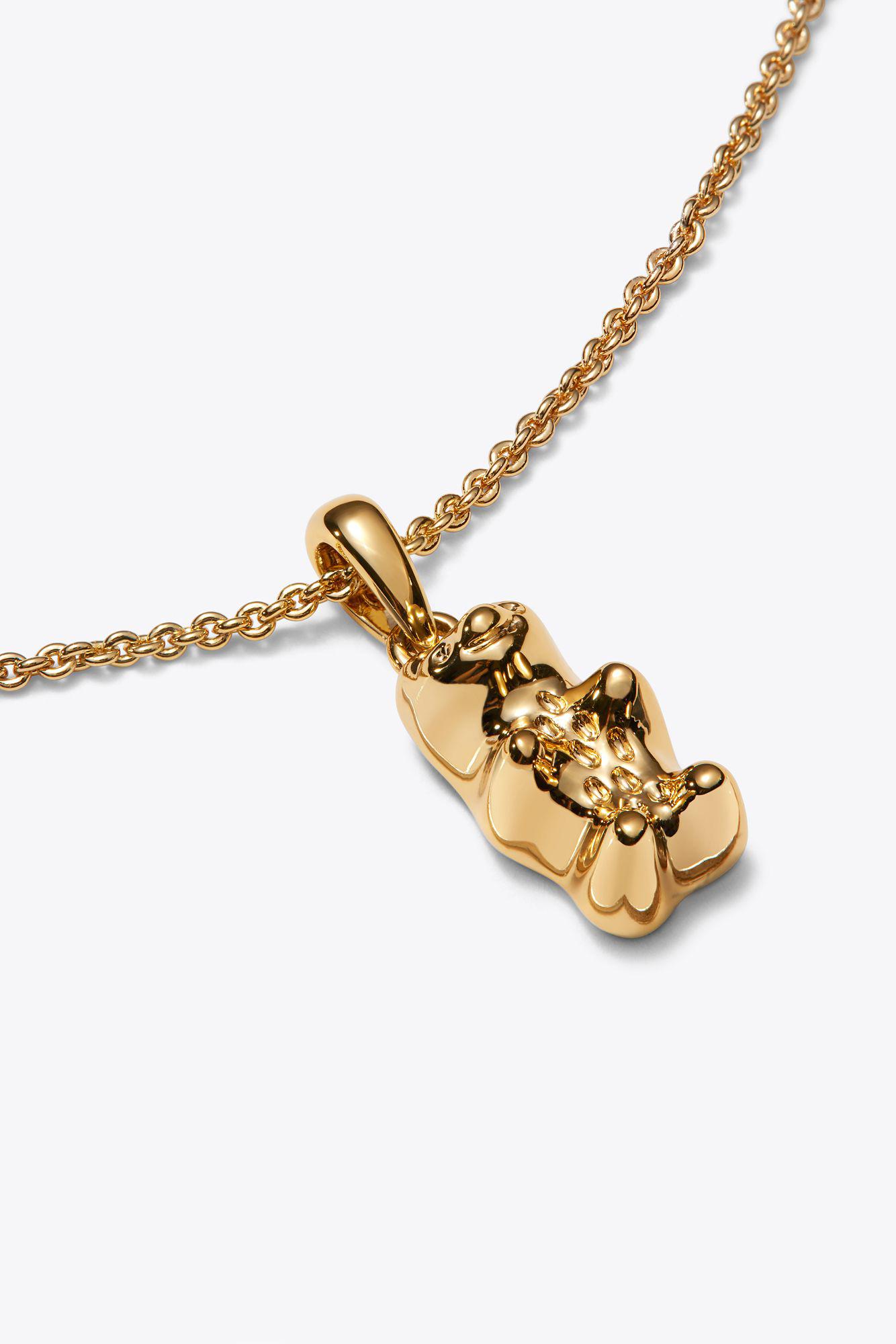 Tory Burch Gummy Delicate Pendant Necklace in Metallic | Lyst