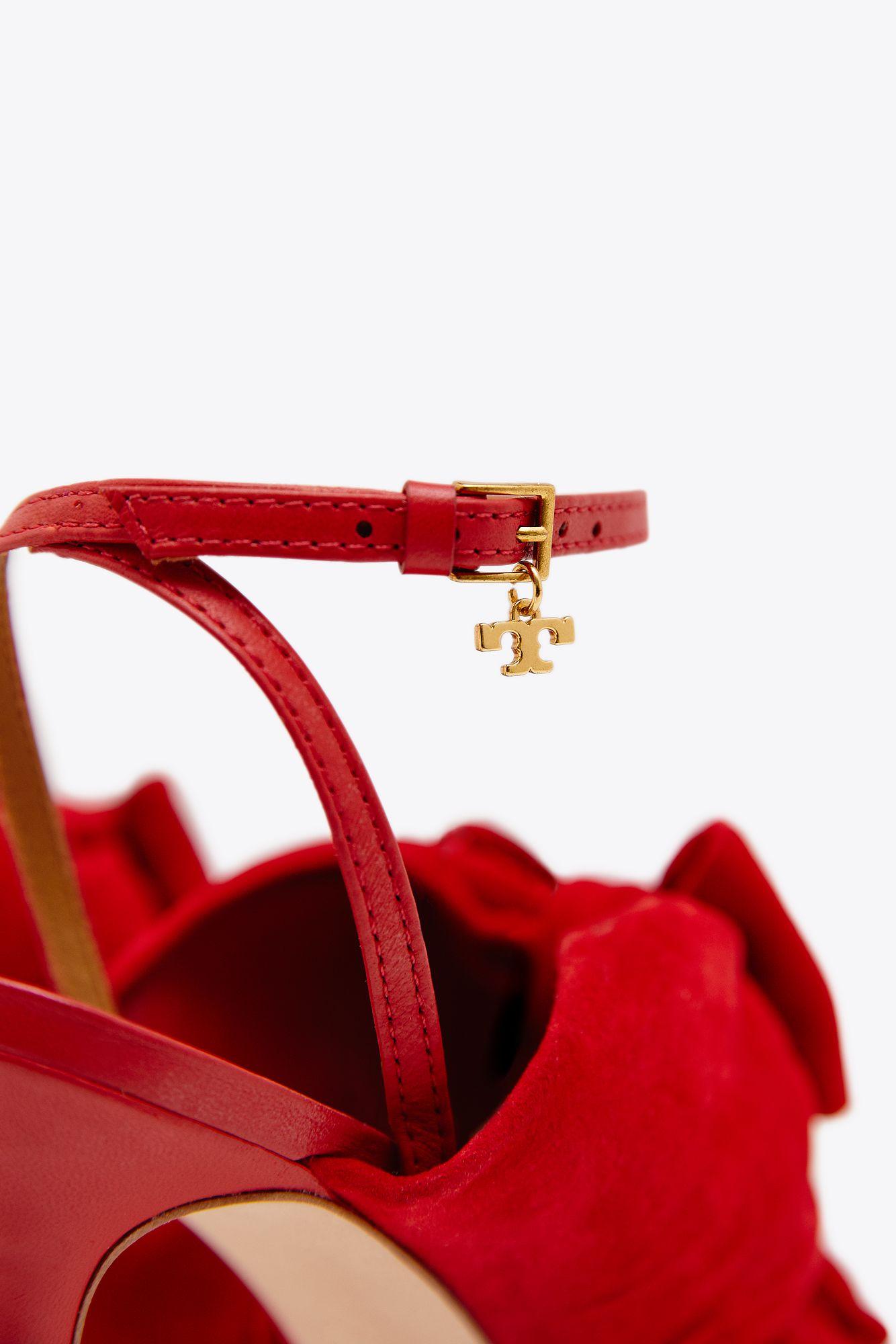 Tory Burch Eleanor Sandals in Red | Lyst