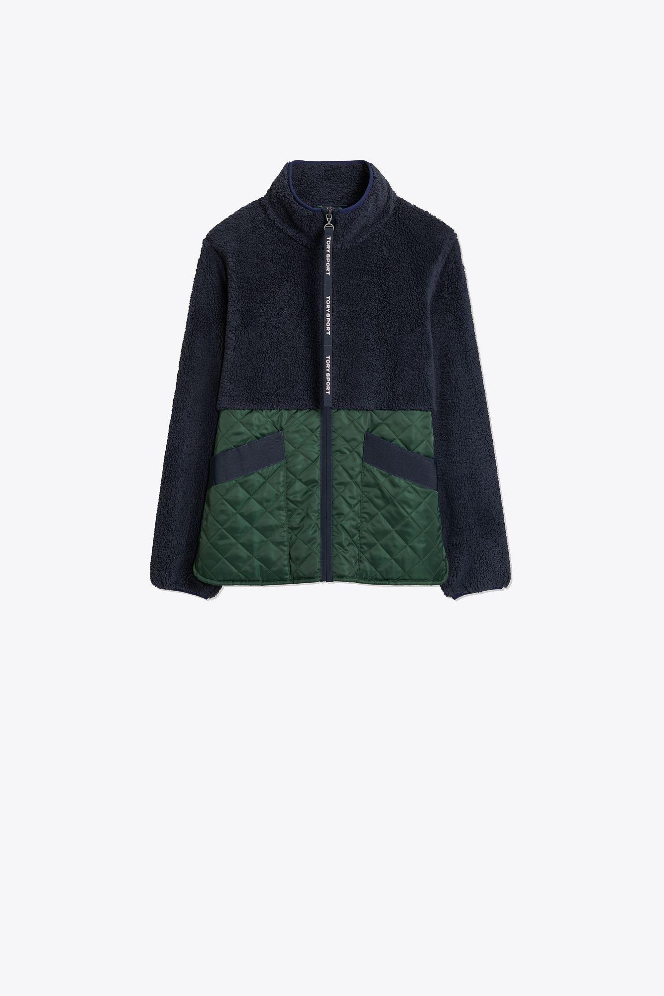 Tory burch faux sherpa jacket sale
