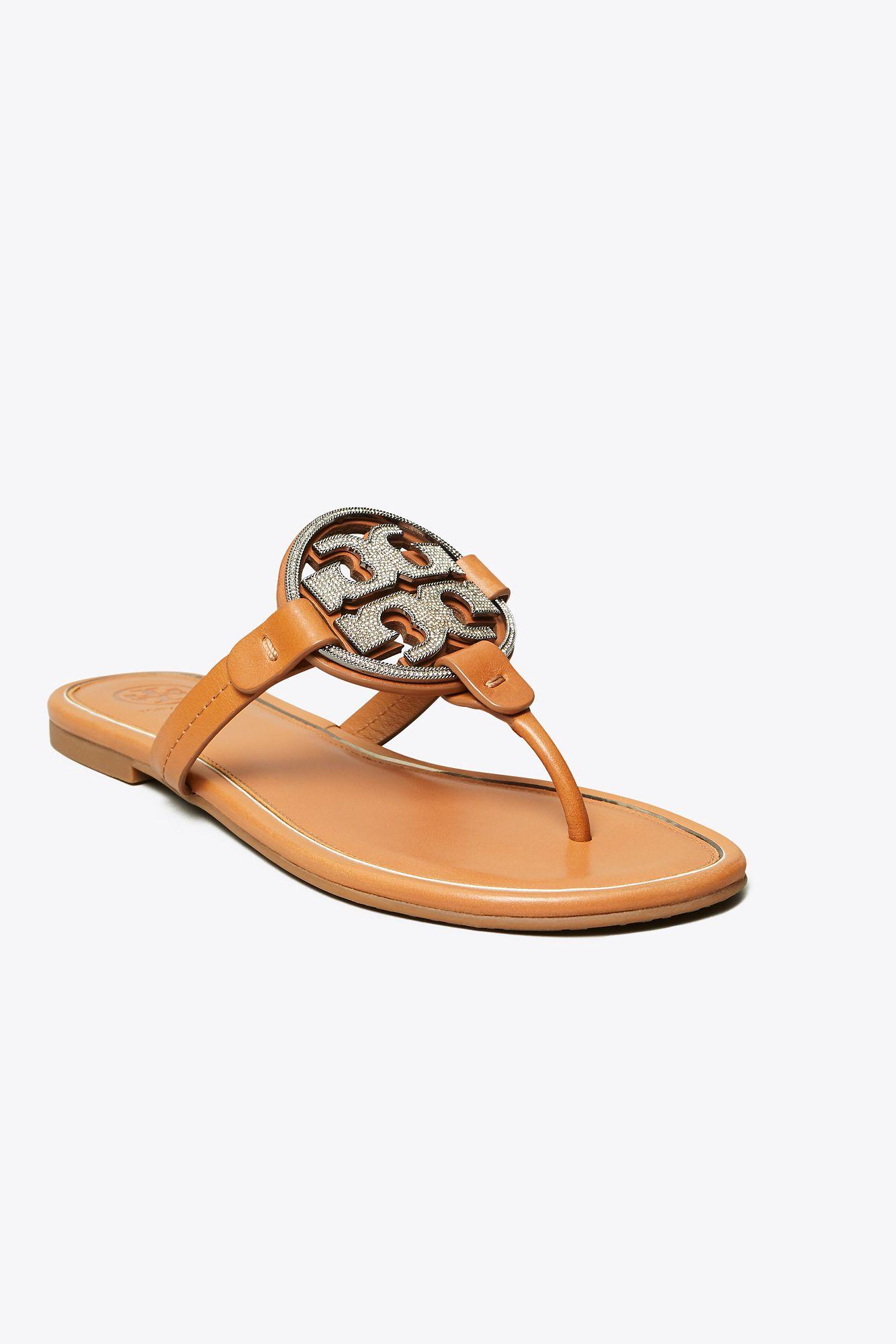 tory burch miller sandals tan