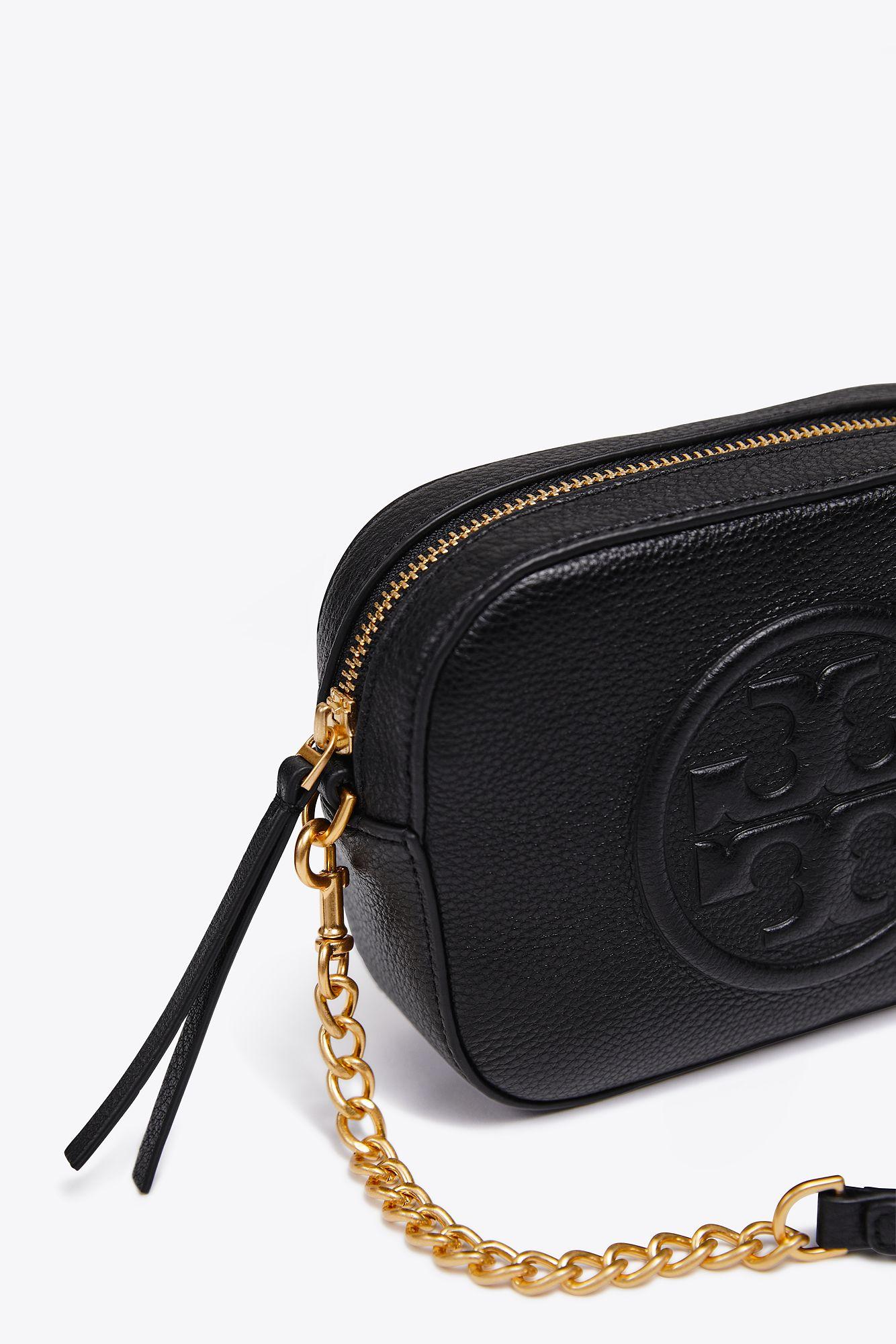 Tory Burch Bombe Logo Round Cross-body | 652 | Mini Bags in Black | Lyst