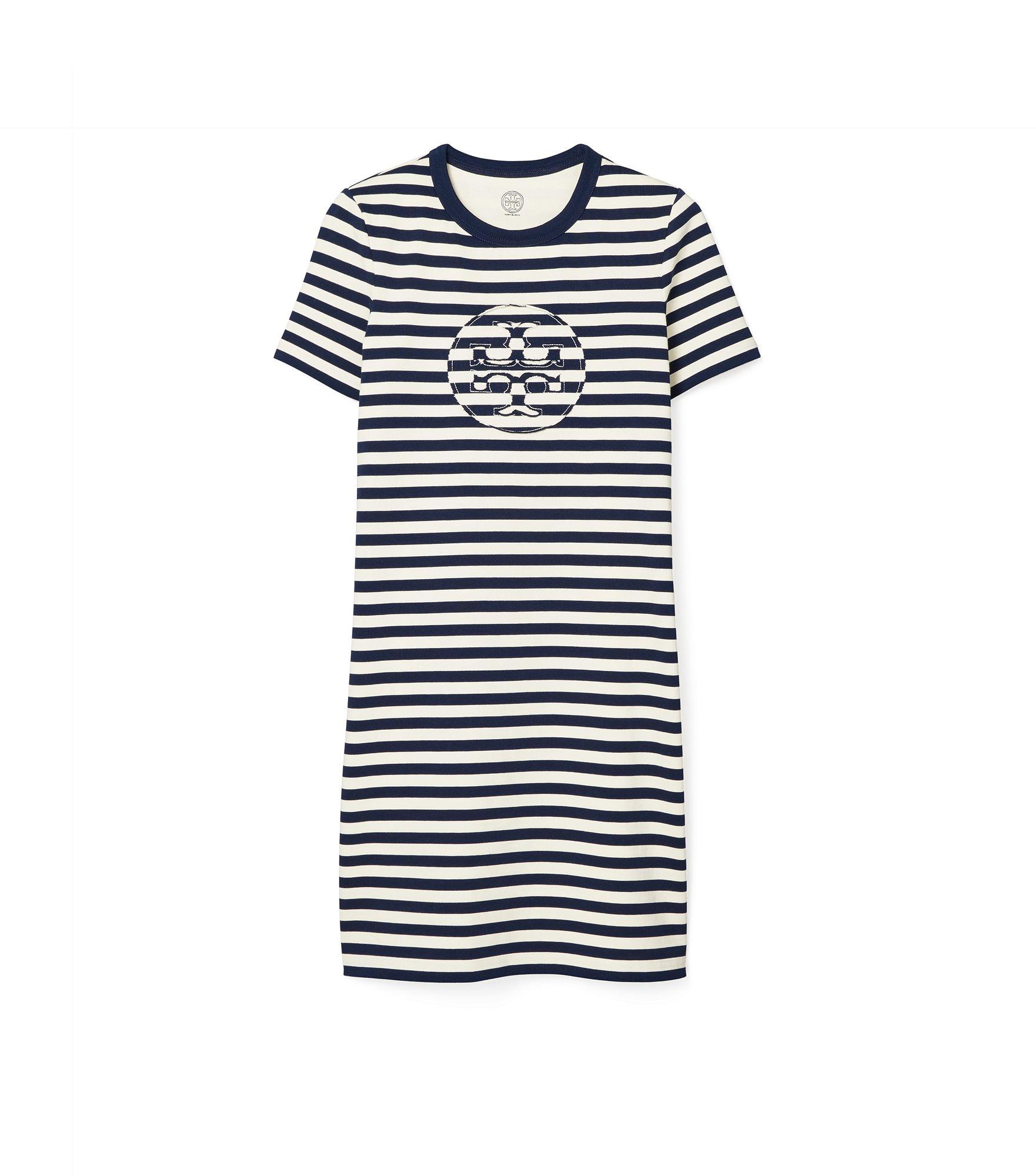 tory burch striped shirt dress