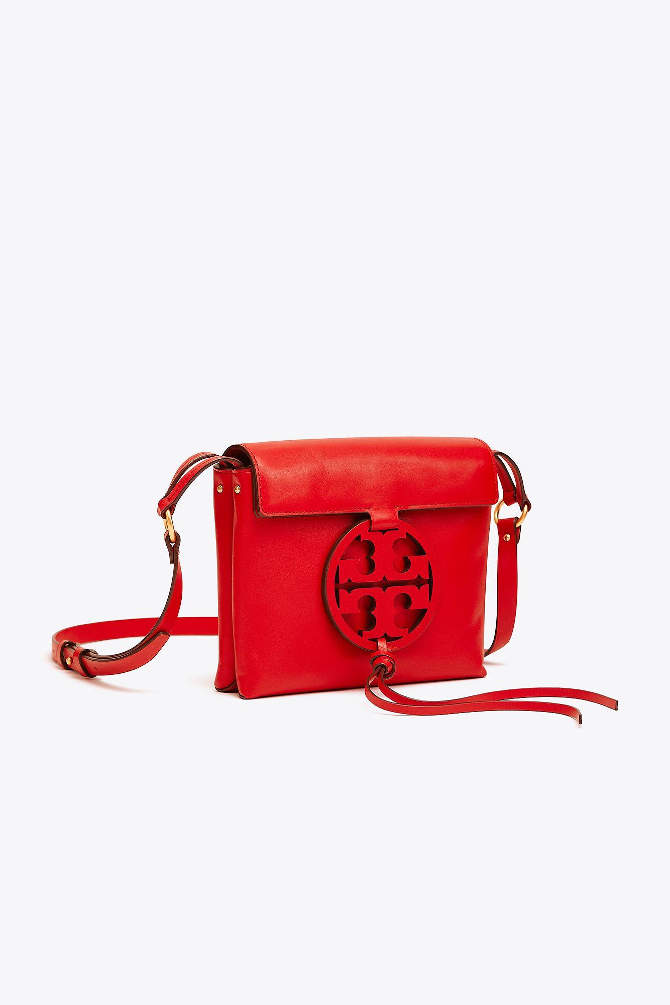 Tory Burch Leather Miller Crossbody in Ruby Red (Red) Lyst