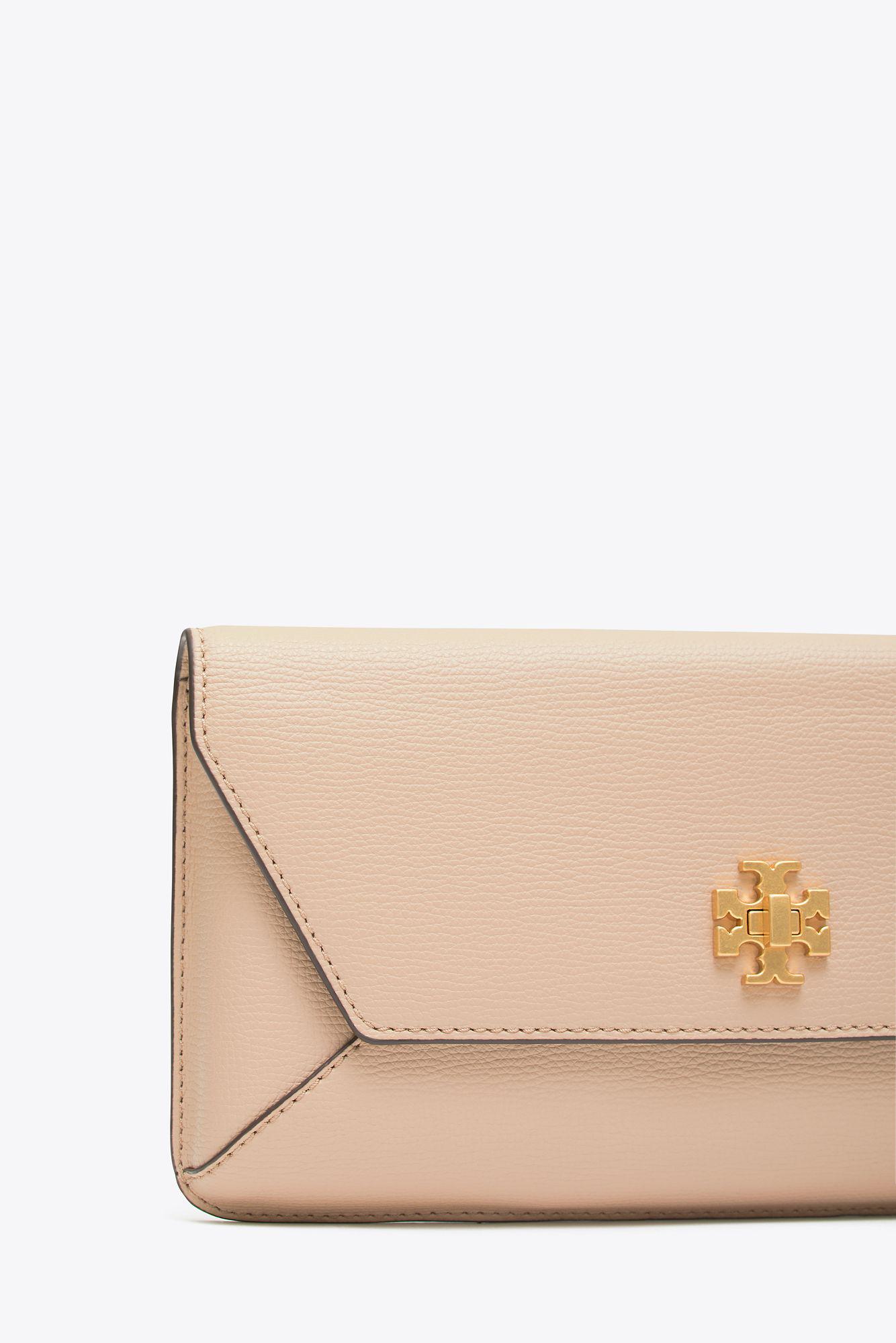 Tory Burch Leather Kira Envelope Clutch in Natural | Lyst