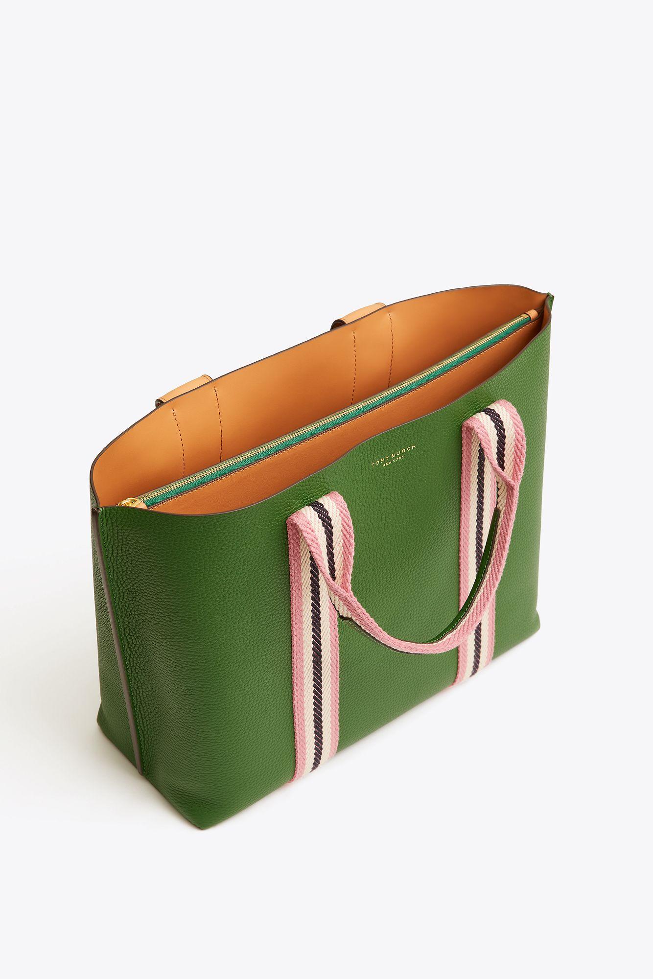 Tory Burch Perry Small Triple-compartment Tote in Green