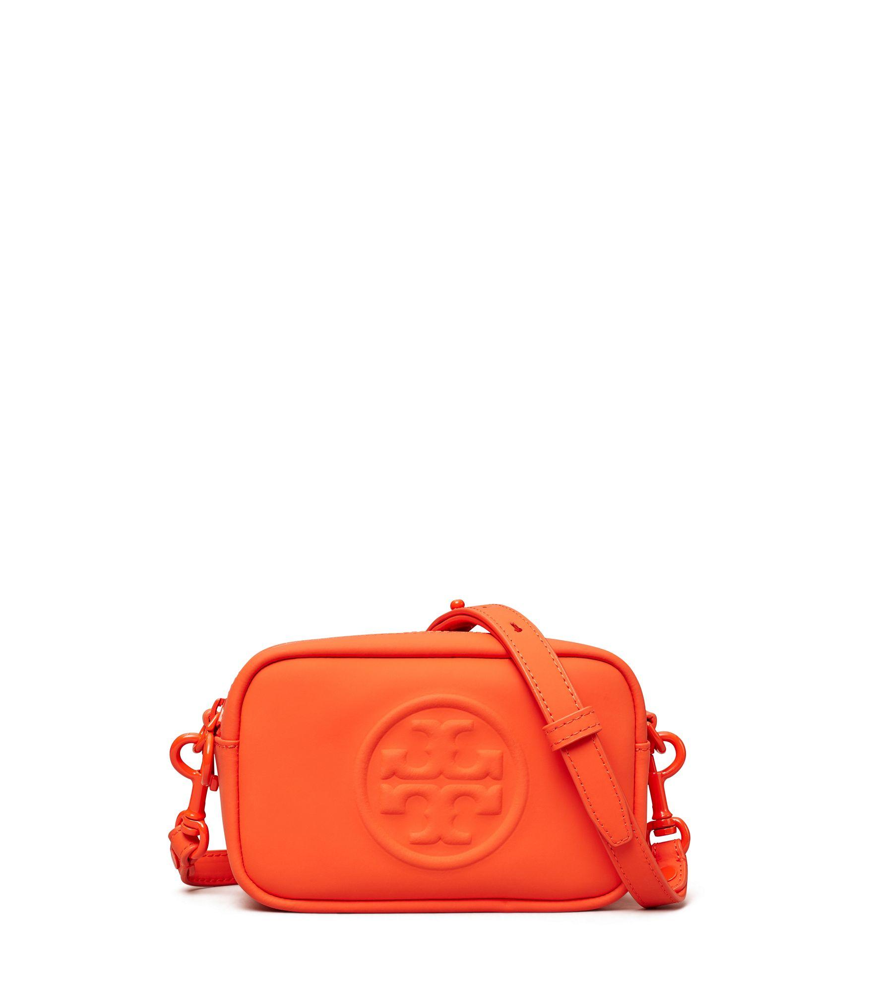 Tory Burch Leather Perry Bombe Matte Mini Bag in Orange - Lyst