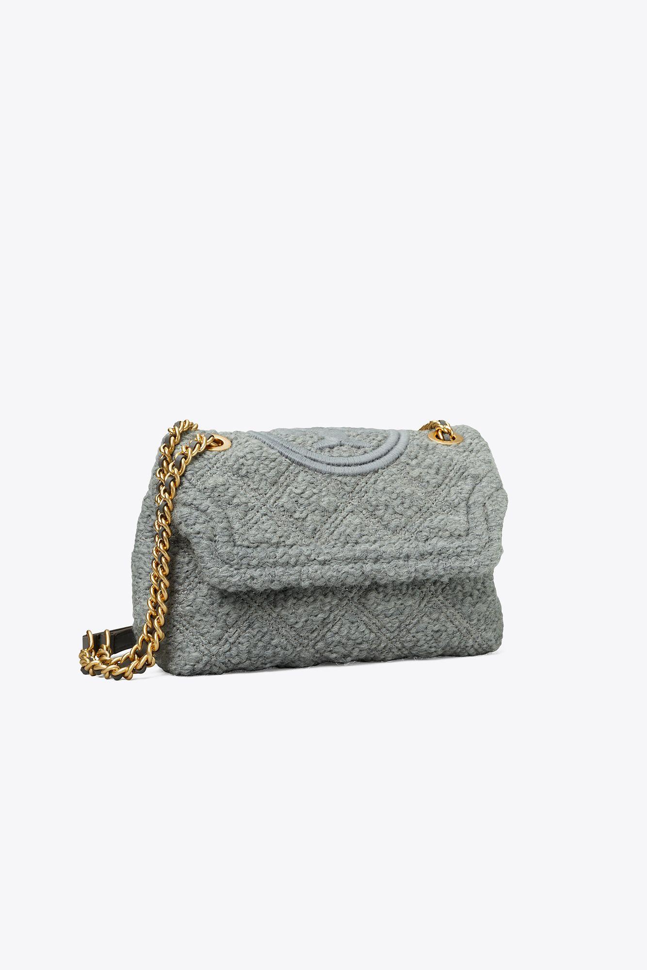 Fleming Small Crochet Straw Convertible Shoulder Bag