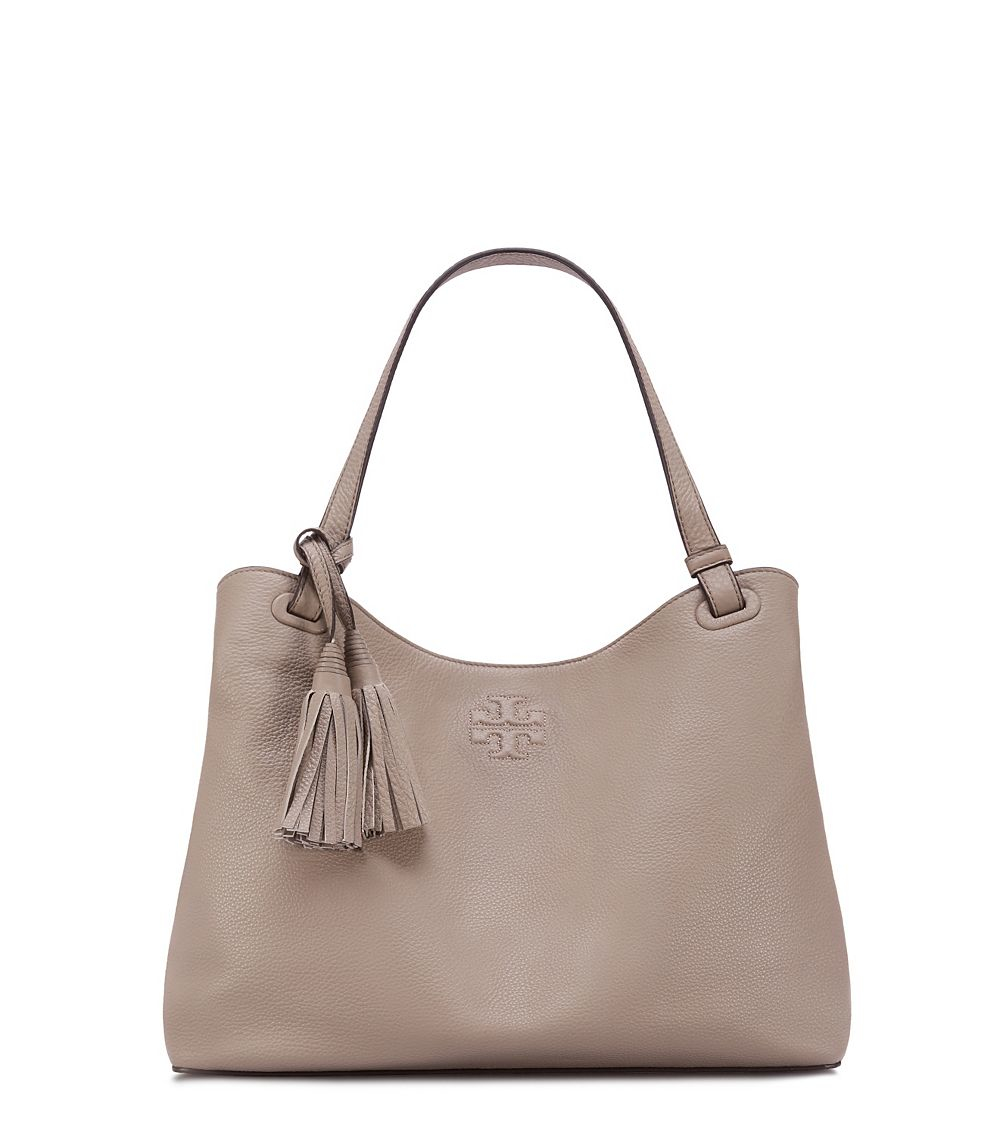 Tory Burch Thea Center-zip Tote in Gray | Lyst