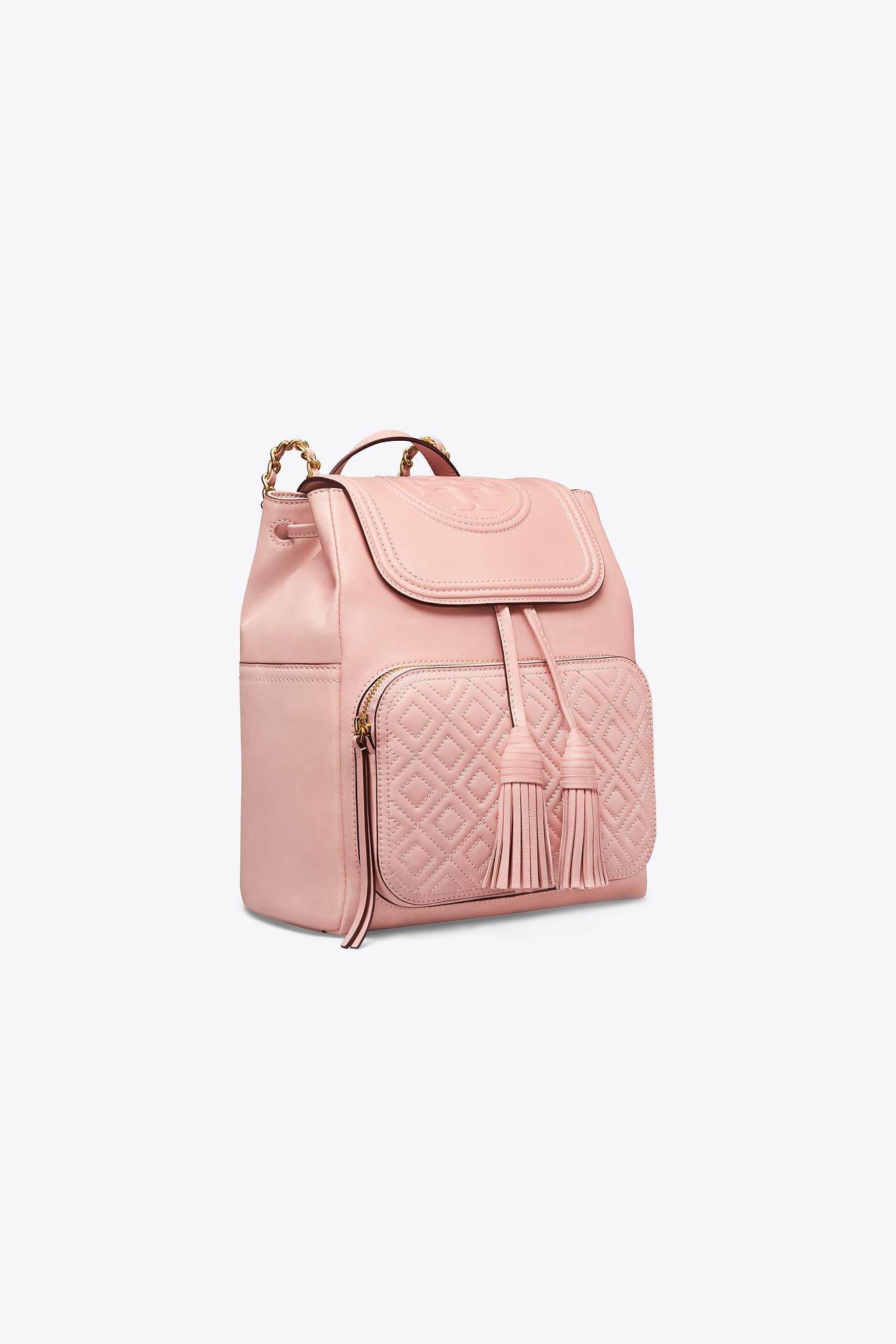 Tory Burch Fleming Backpack in Pink | Lyst