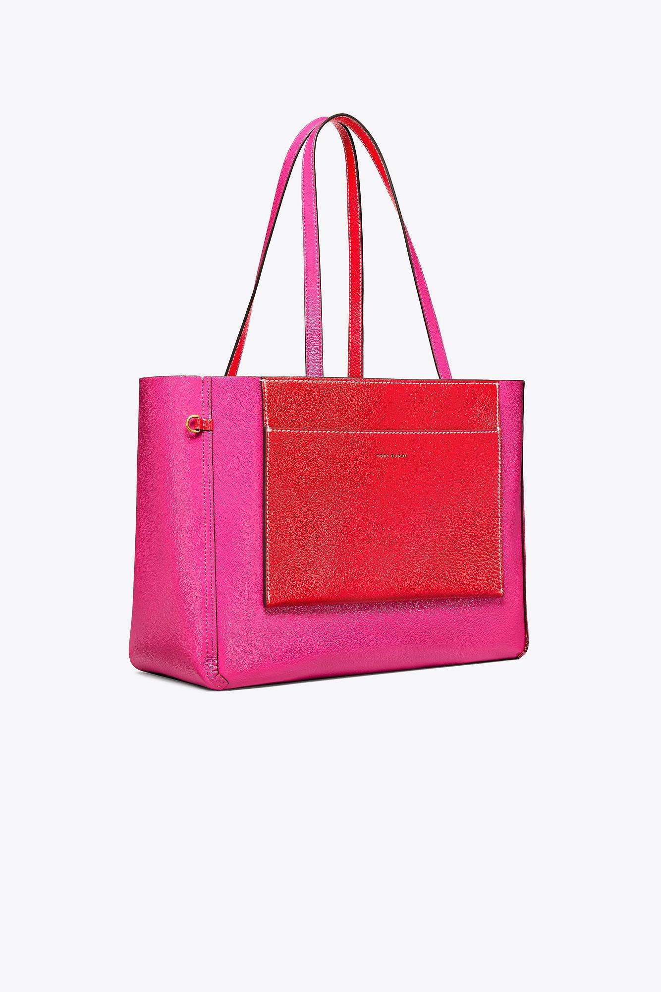 Tory Burch Leather Perry Mini Tote in Red - Lyst