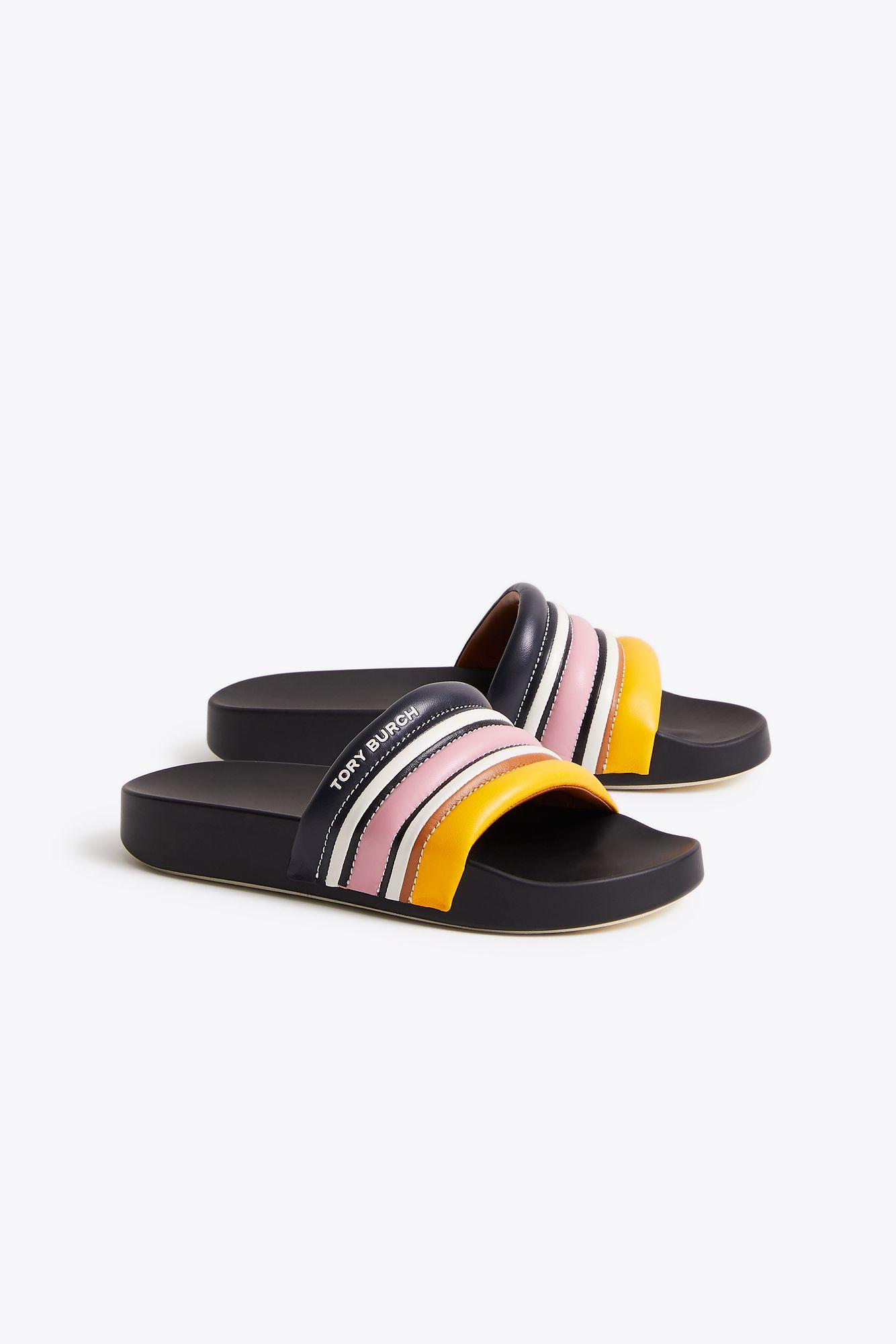 tory burch striped slide