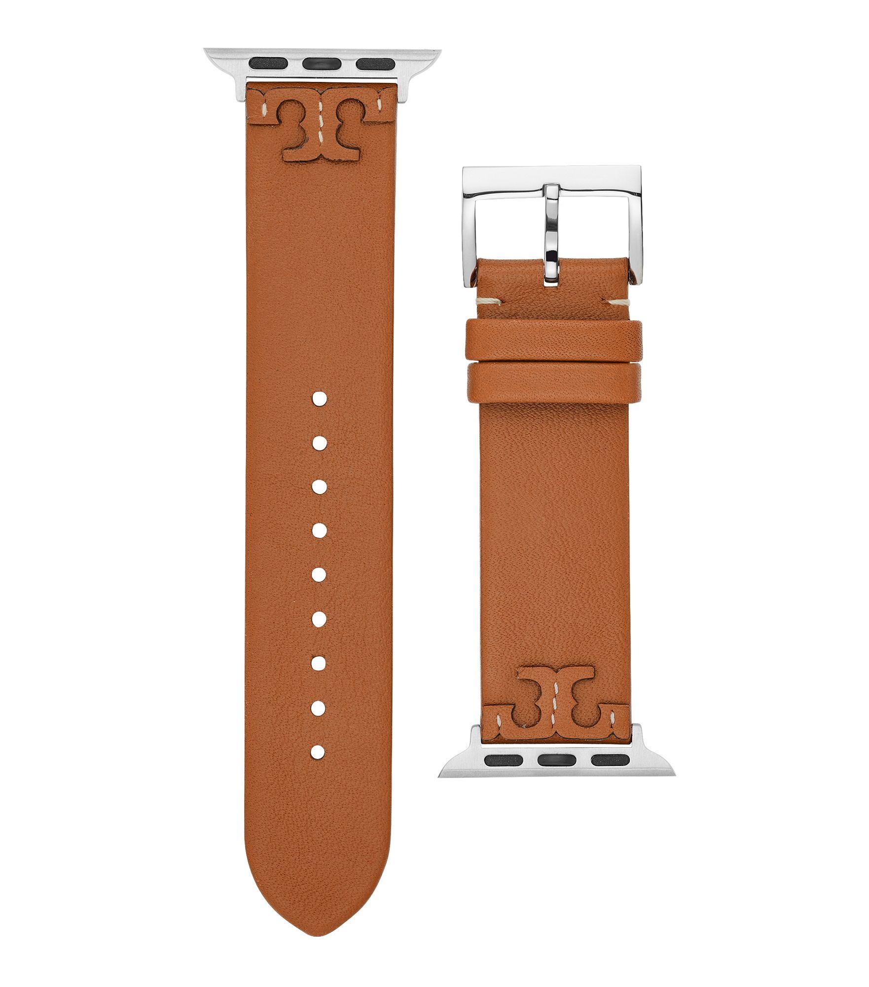 Tory Burch Apple Watch Leather Band 38/40mm in Tan (Brown) | Lyst