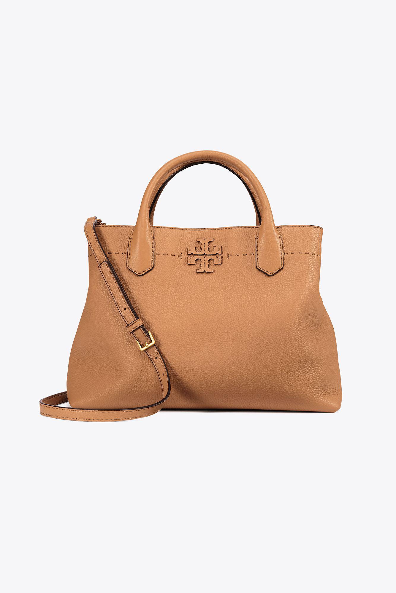 Tory Burch Mcgraw Triple-compartment Tote in Brown | Lyst