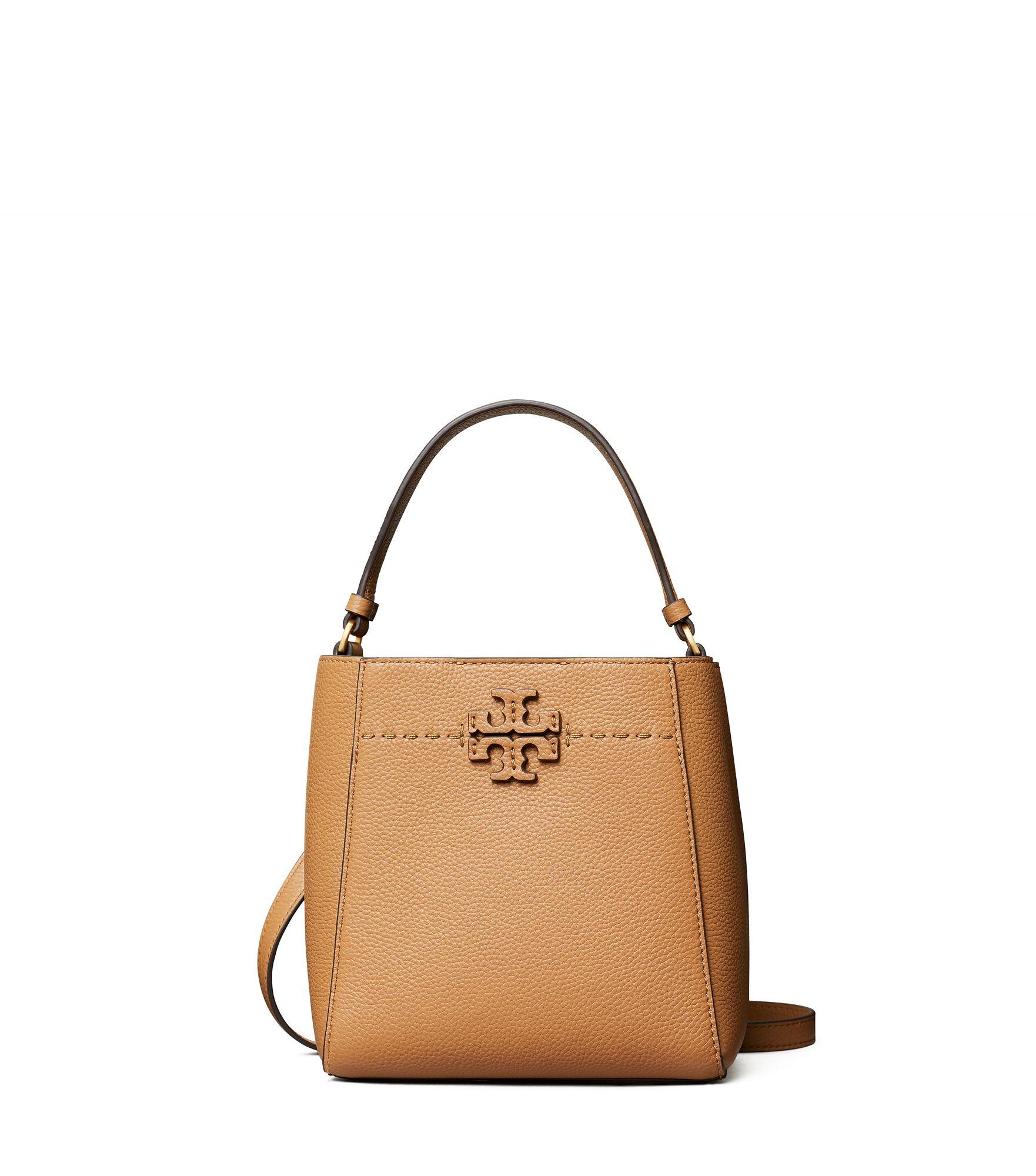 Tory Burch Leather Mcgraw Small Bucket Bag in Brown - Lyst