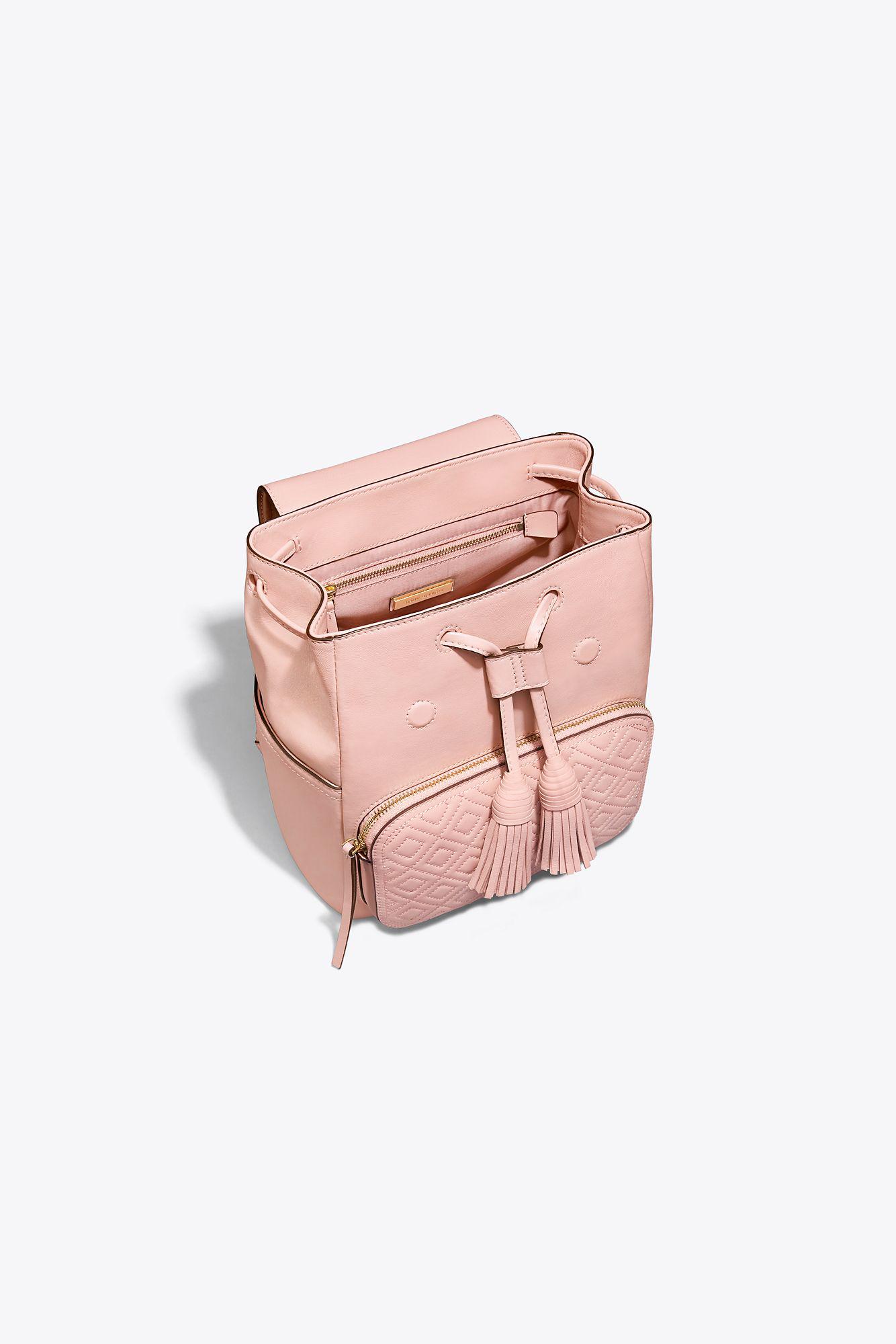 Tory Burch Fleming Backpack in Pink | Lyst