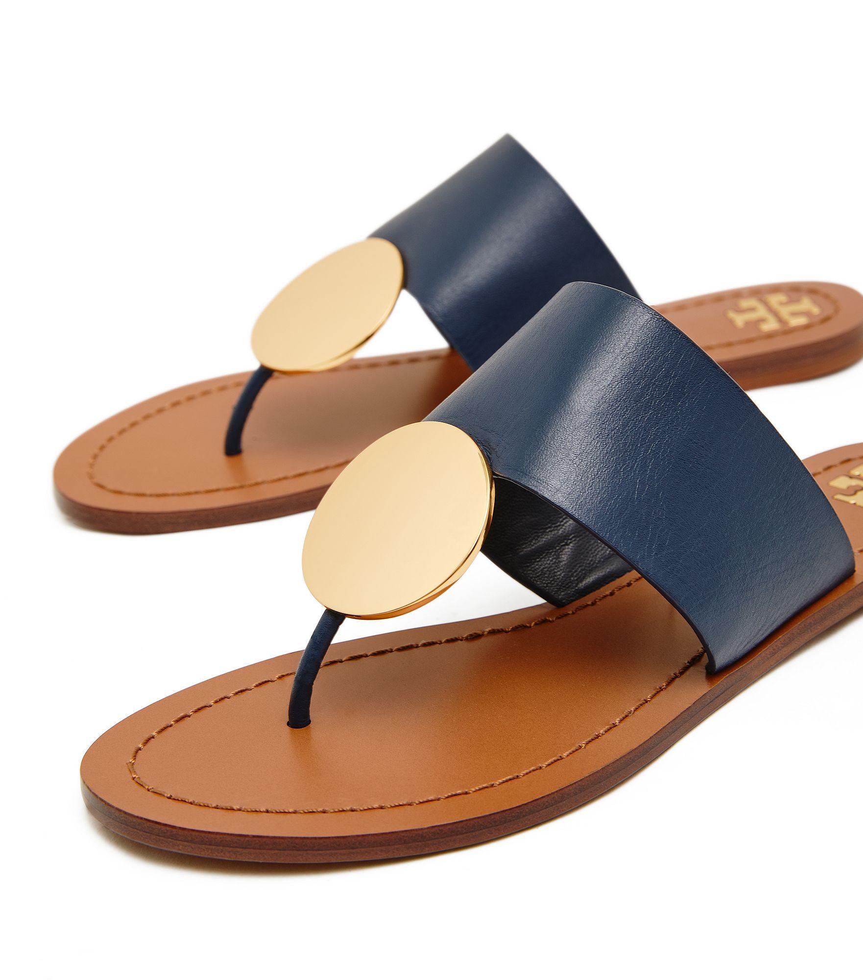 Tory Burch Patos Disk Sandals in Blue | Lyst Canada