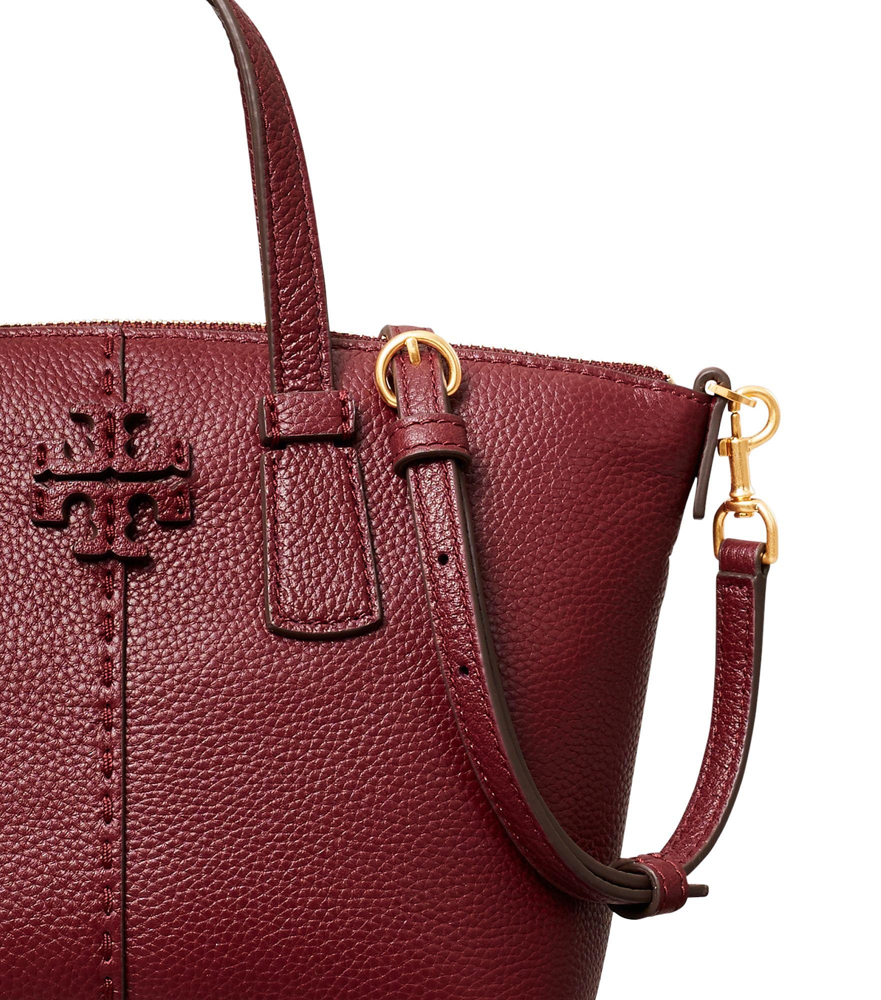 Tory Burch Leather Mcgraw Mini Topzip Satchel Lyst