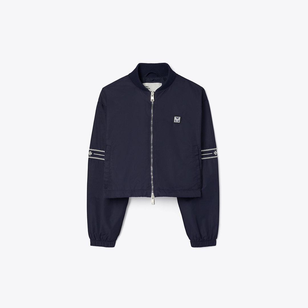 TORY SPORT ネイビー ジャケット TORY BURCH 未使用品 トリーバーチ SPORT RUFFLE WINDBREAKER