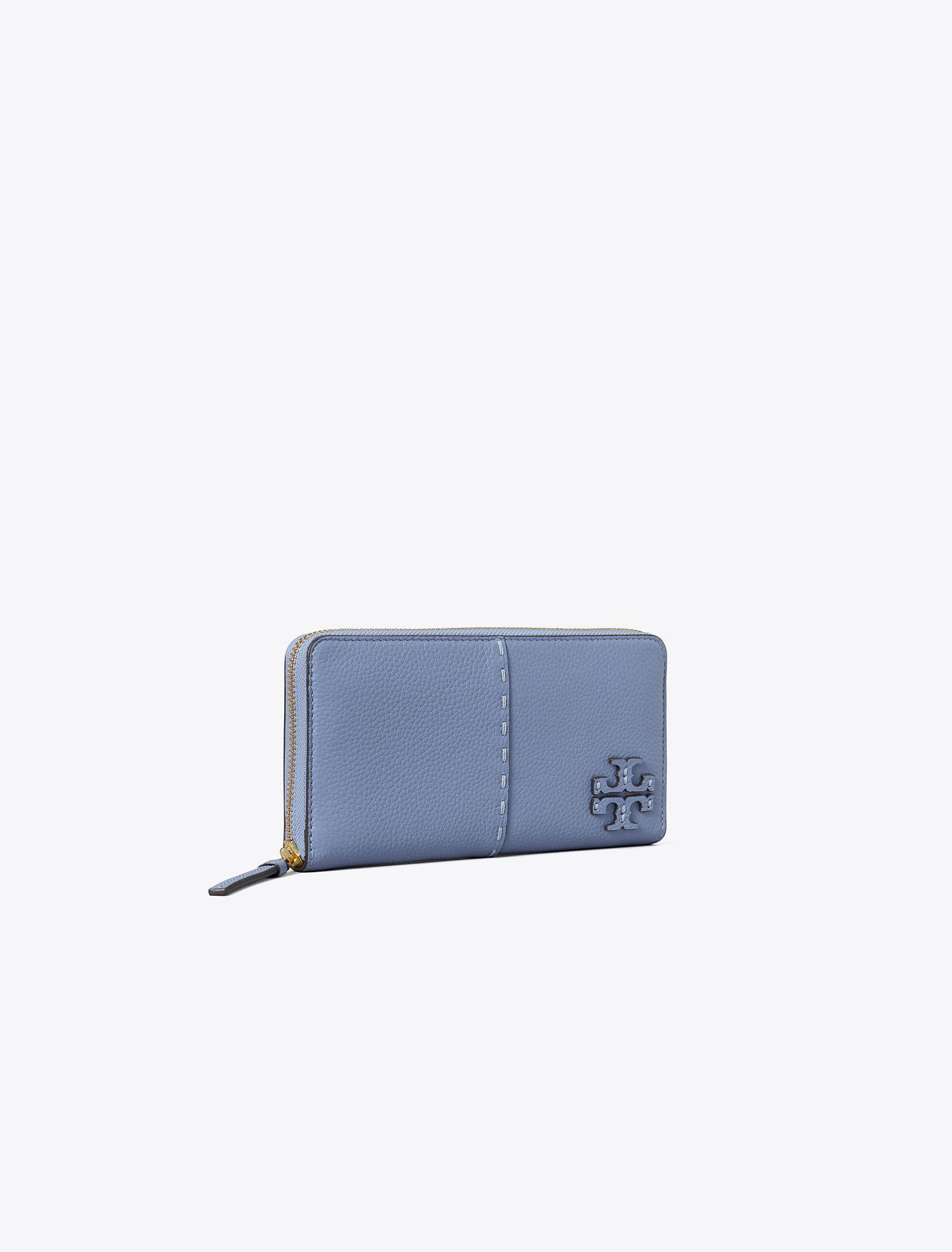 Tory Burch Mcgraw Zip Continental Wallet in Blue | Lyst