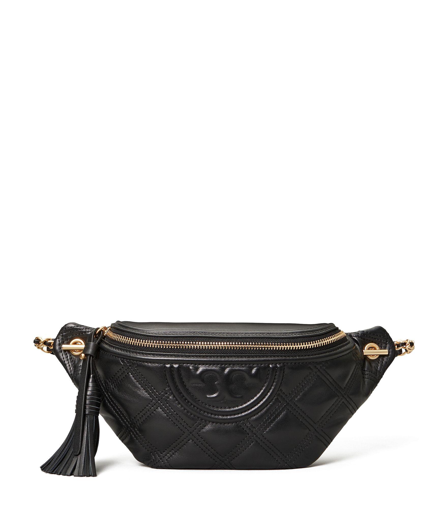 Tory Burch Leather Fleming Soft Belt Bag in Black - Lyst