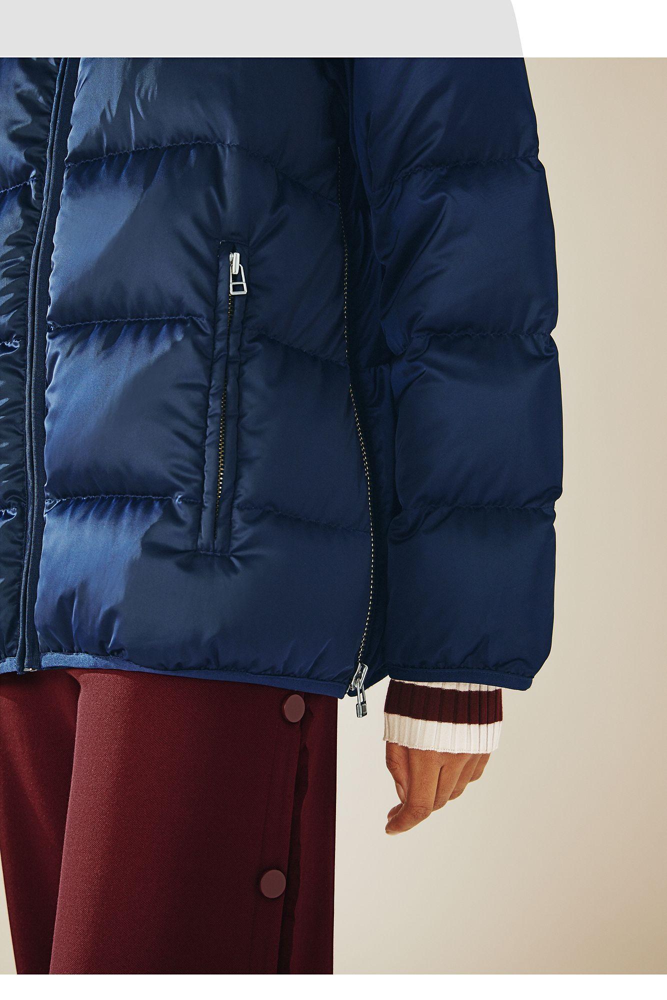Tory Sport Performance Satin Down Jacket in Blue | Lyst