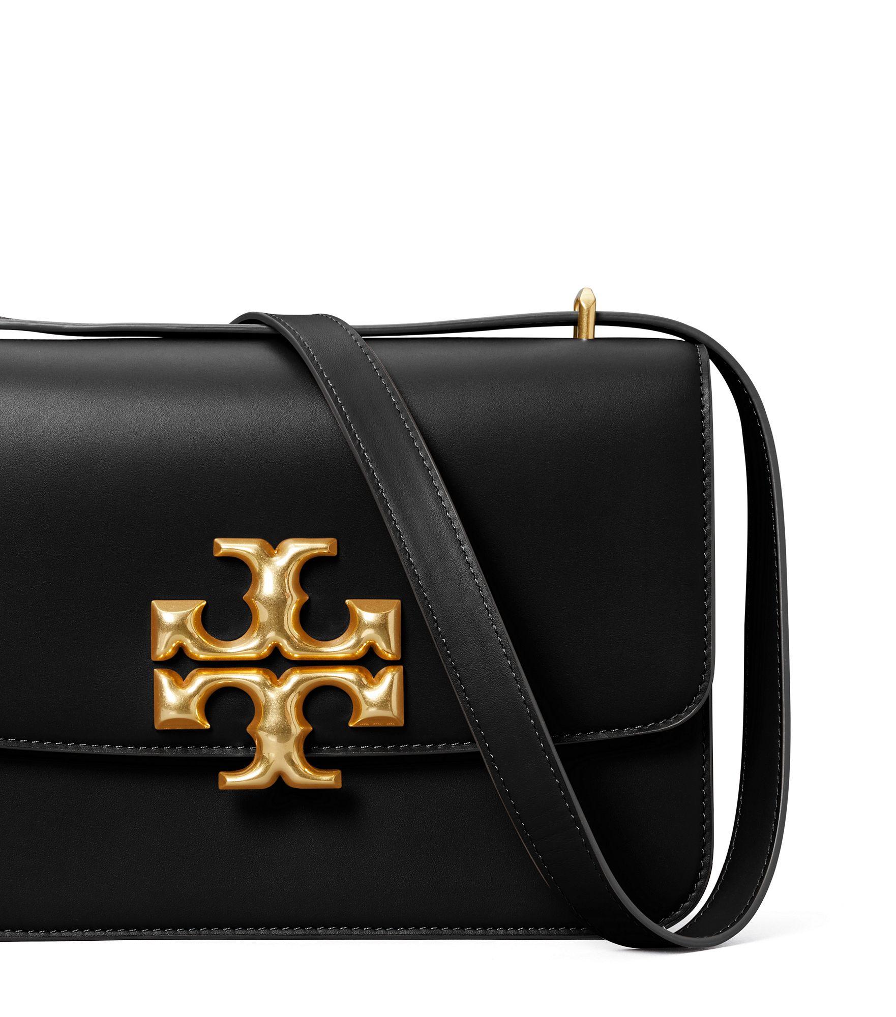 Tory Burch Leather Eleanor Convertible Shoulder Bag in Black - Lyst