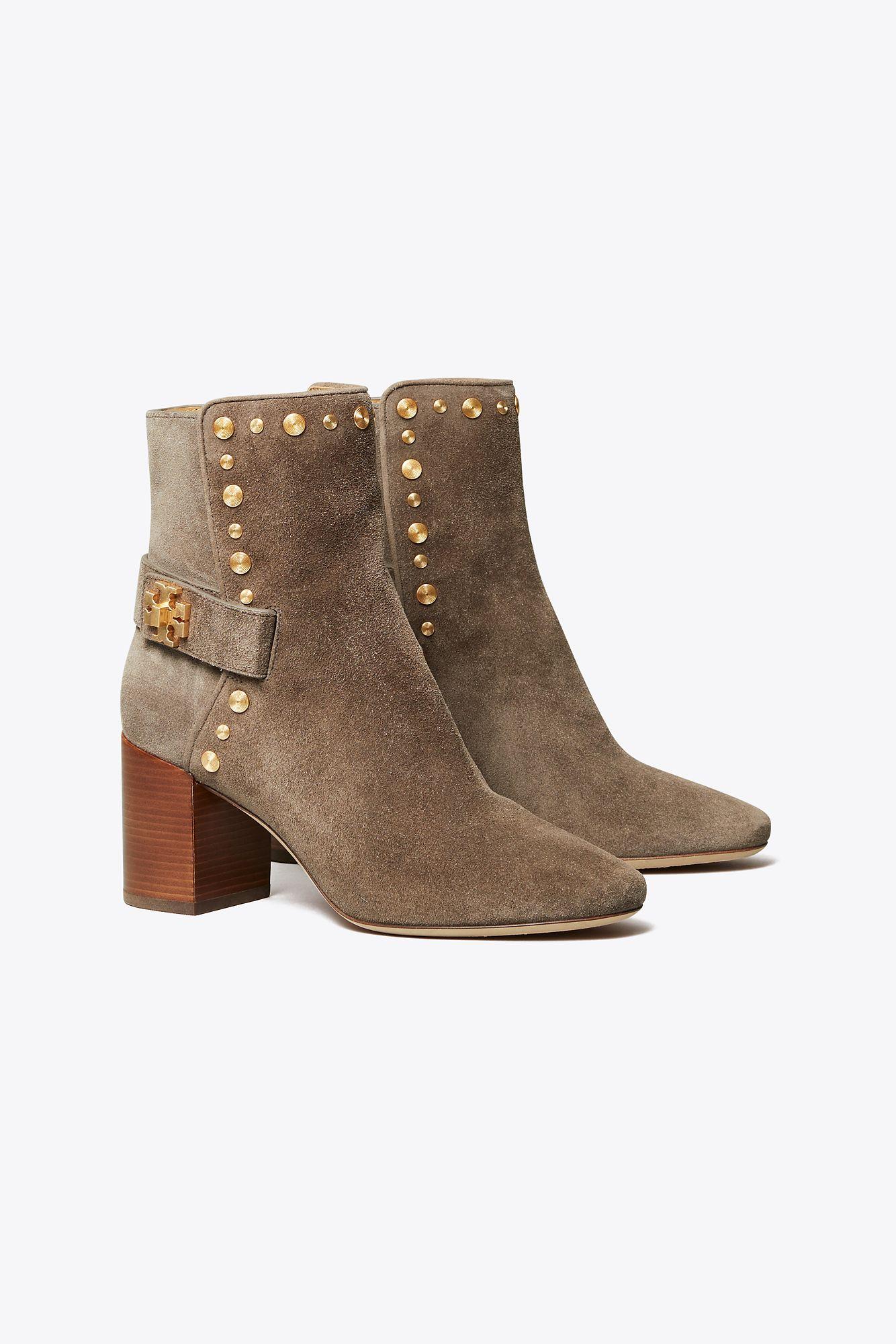 Tory Burch Suede Kira Studded Bootie in Brown - Save 50% - Lyst