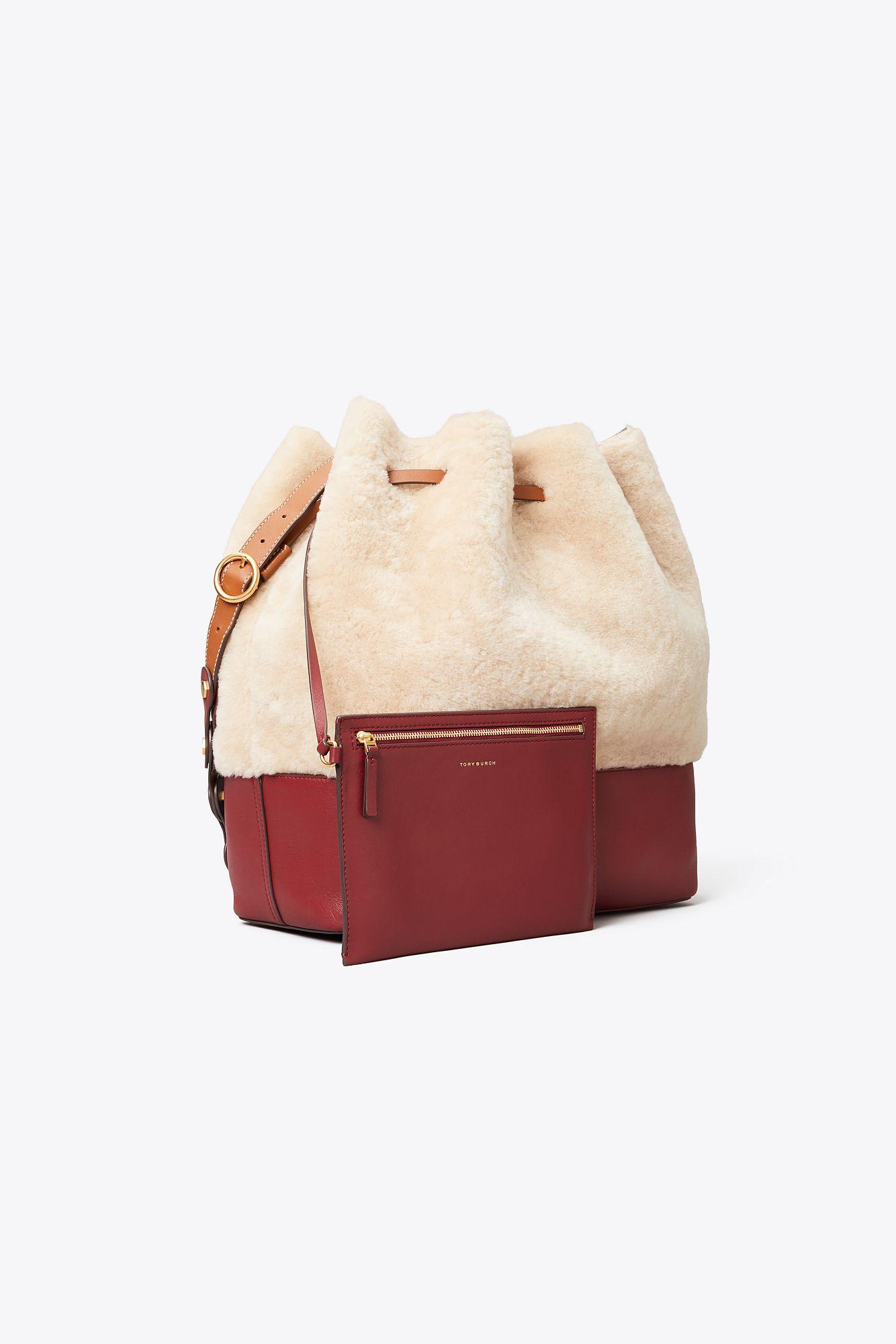 shearling hobo
