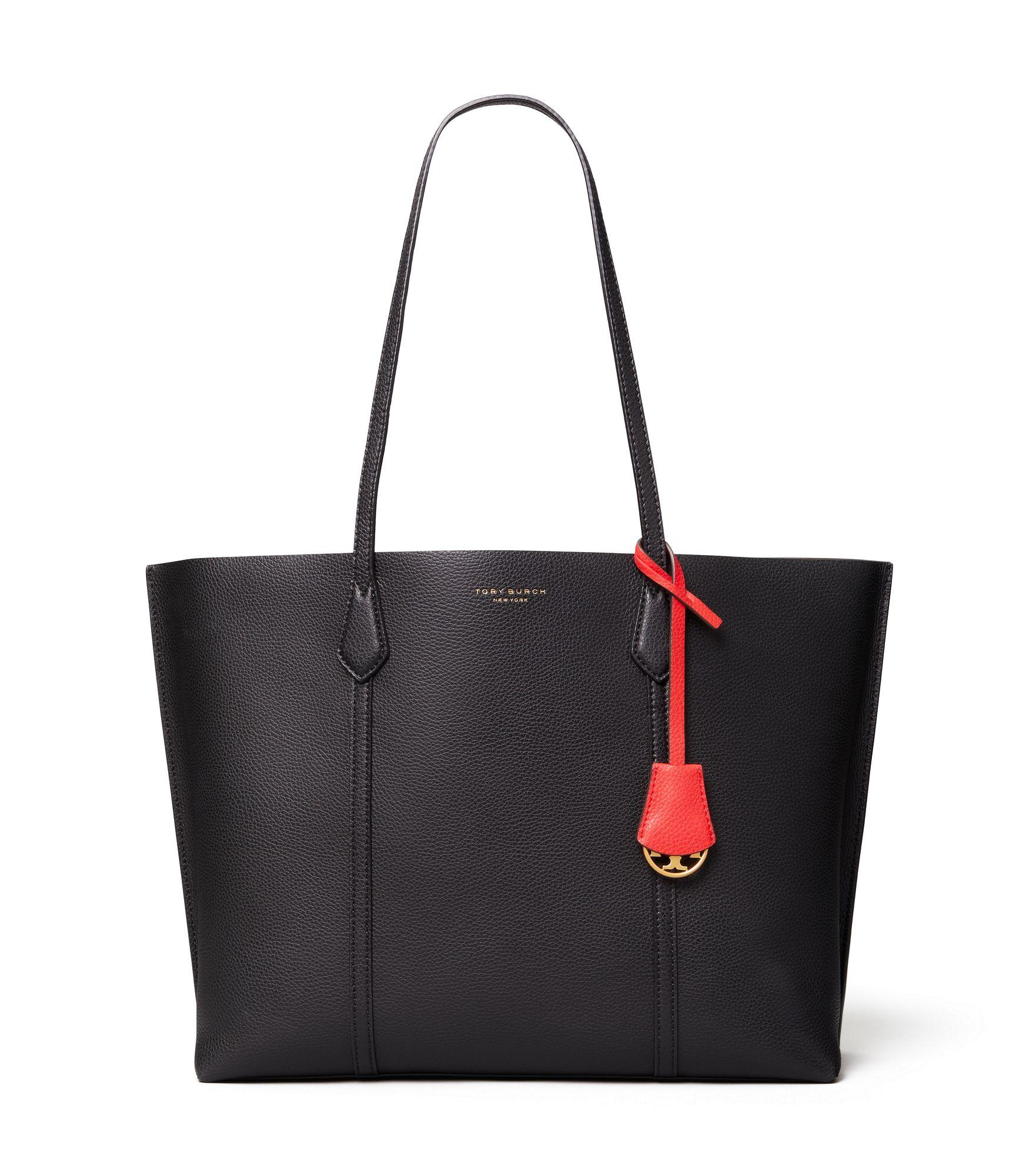 Tory Burch Perry Triple Black Leather Tote Bag - Save 35% - Lyst