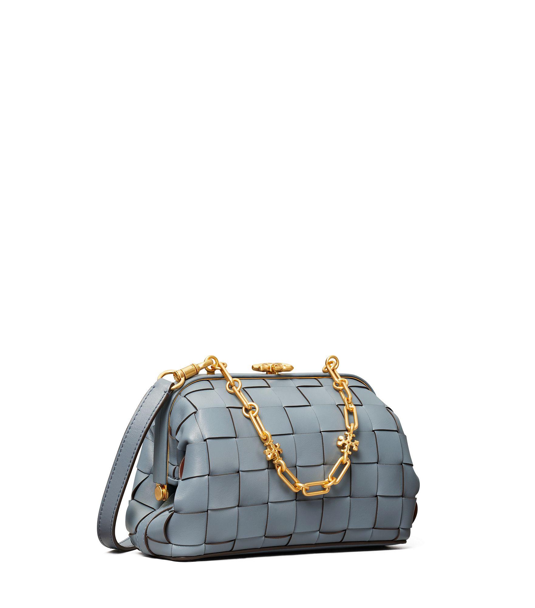 Tory Burch Cleo Woven Small Bag in Blue | Lyst