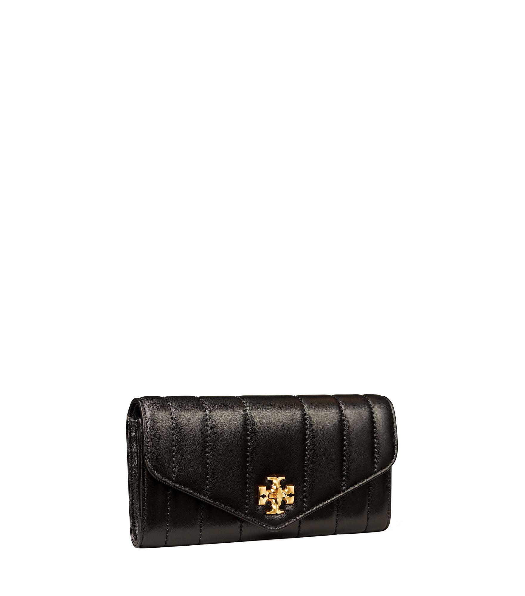 Tory Burch Kira Quilted Envelope Wallet in Black | Lyst