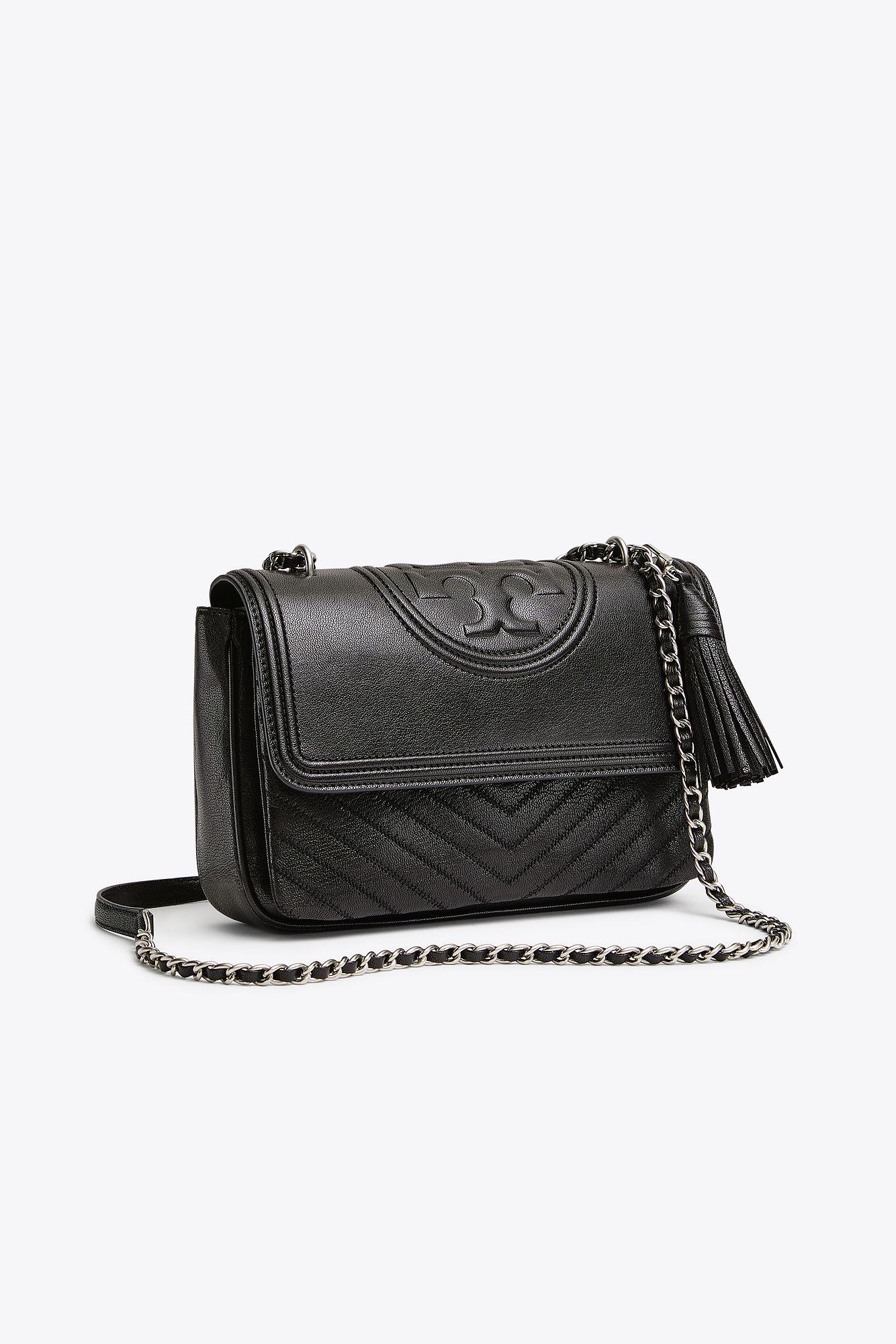 tory burch fleming chevron tote