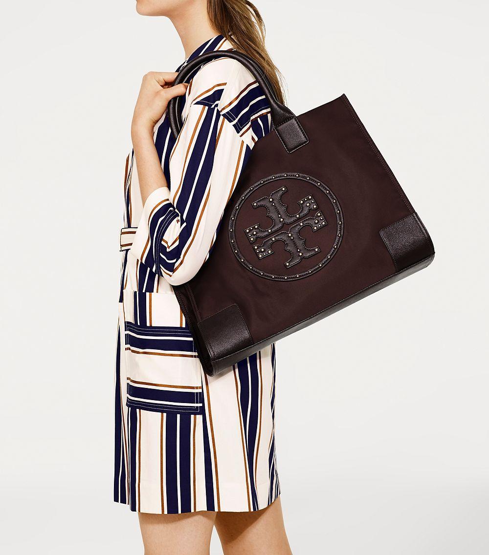 tory burch ella stud tote