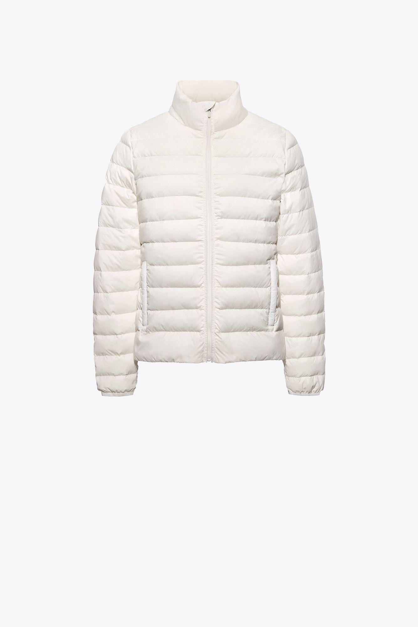 Tory Sport Tory Burch Packable Down Jacket in White | Lyst