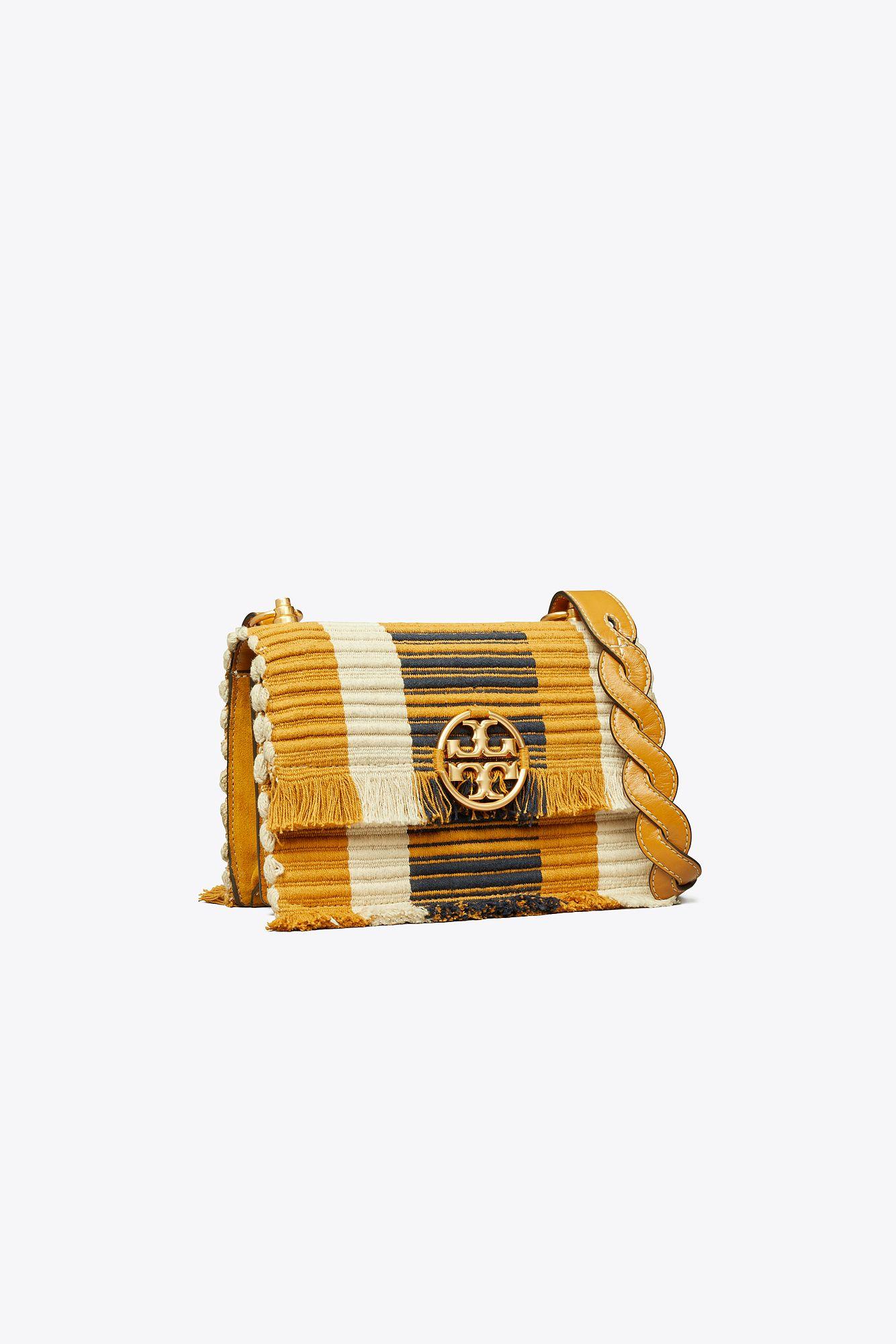 Tory burch miller striped mini tote new arrivals