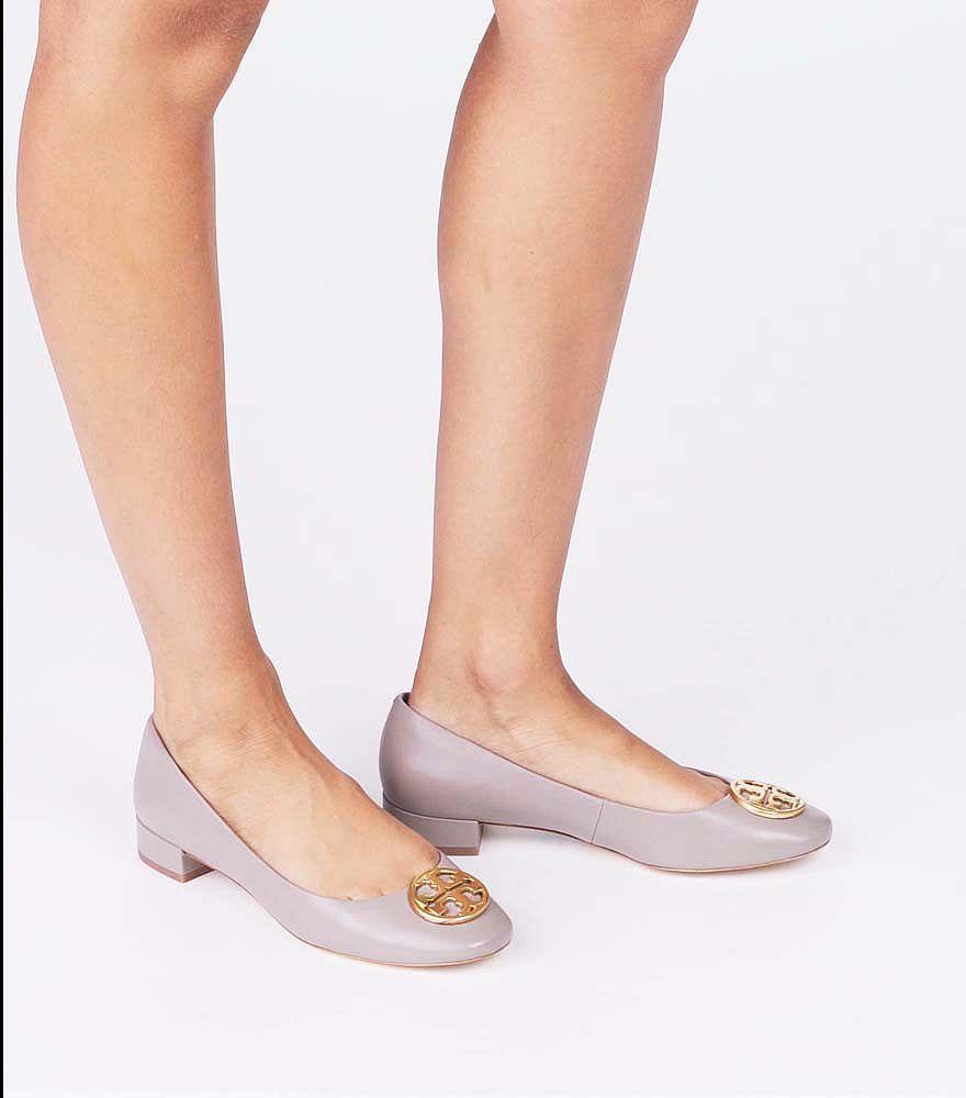 Tory Burch Leather Chelsea Heelsed Ballet Flats | Lyst