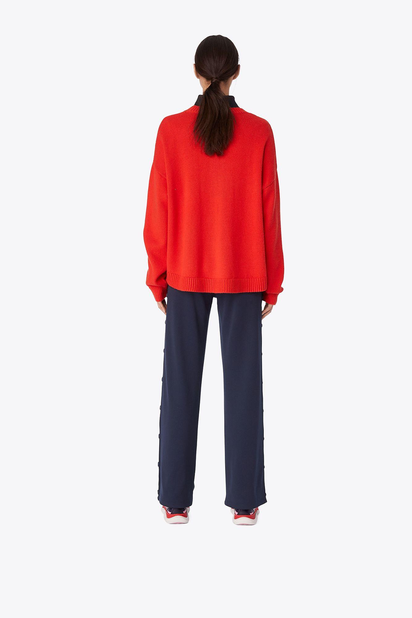 Tory Sport Performance Cashmere Love Sweater in Red - Lyst