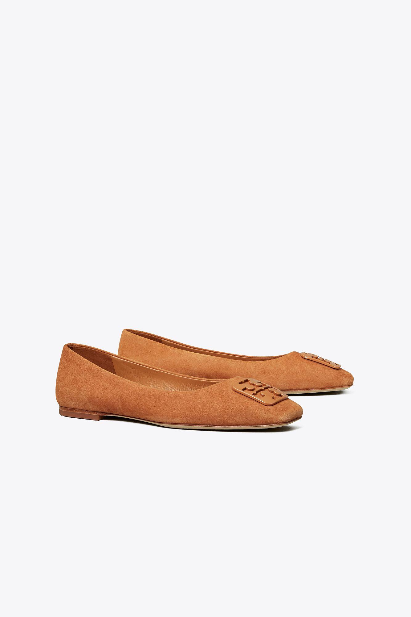 Tory burch tan best sale flats