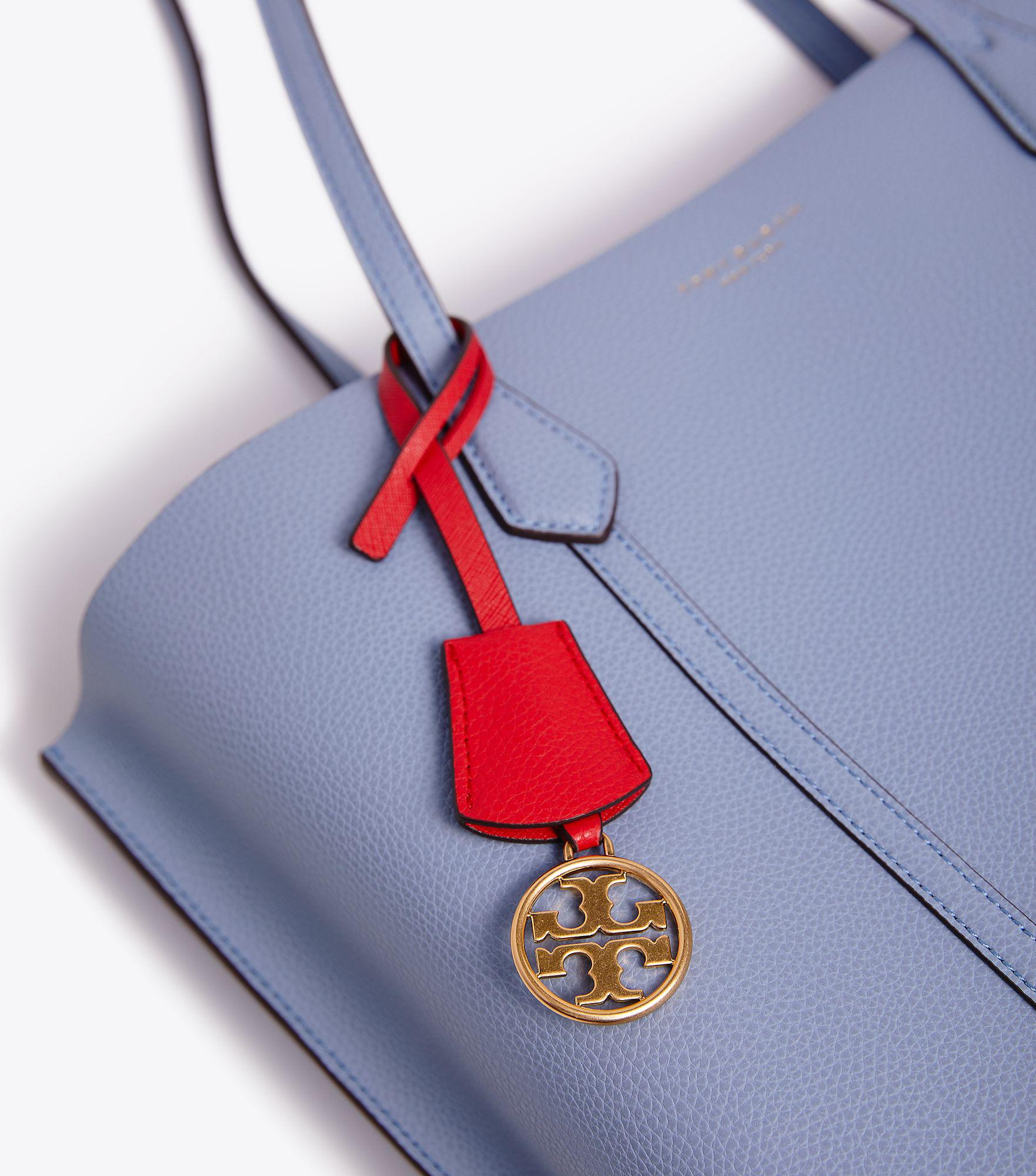tory burch perry tote blue yonder